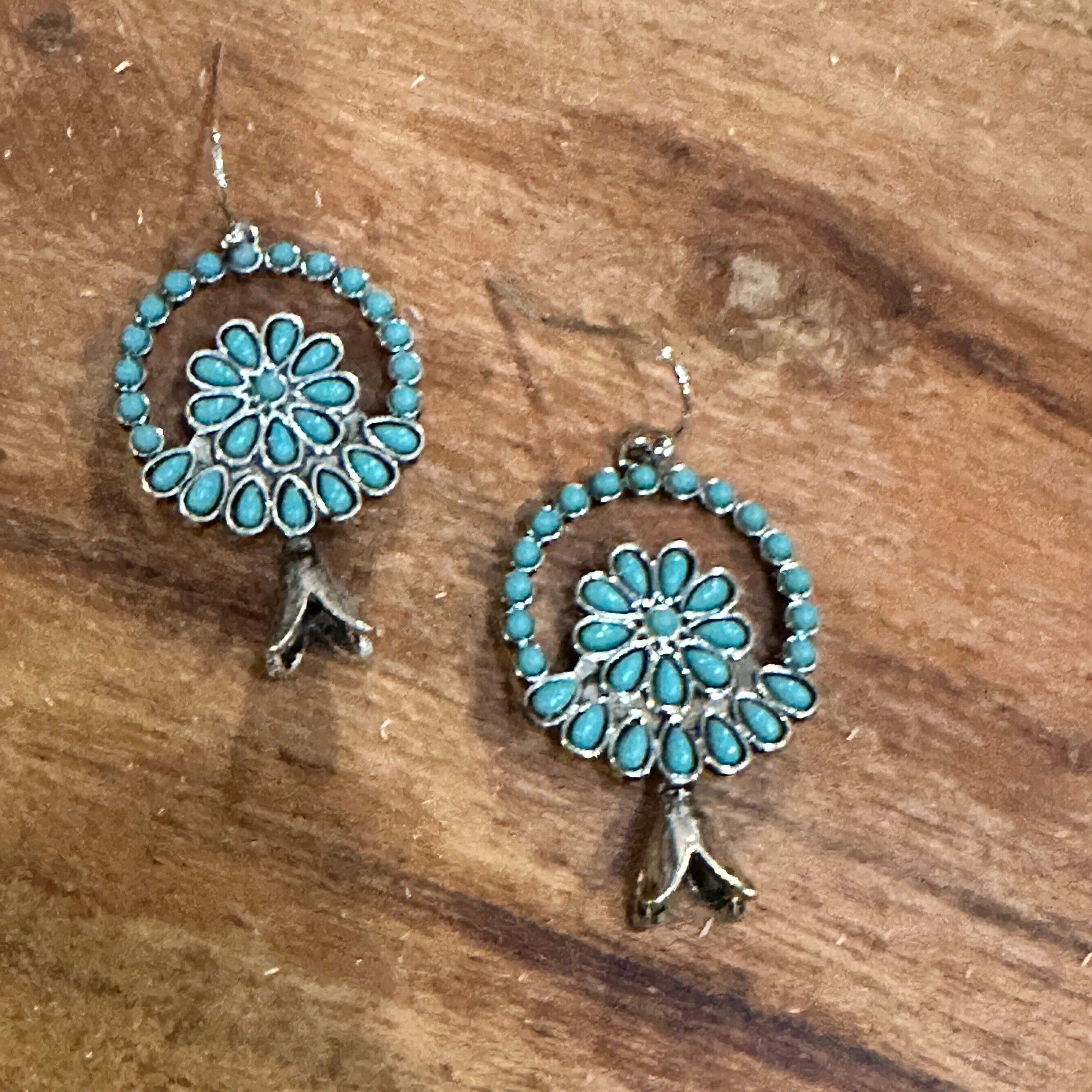 Other Turquoise Blossom Charm Earrings: Nature's Elegance Size ONE SIZE - 4 Thumbnail