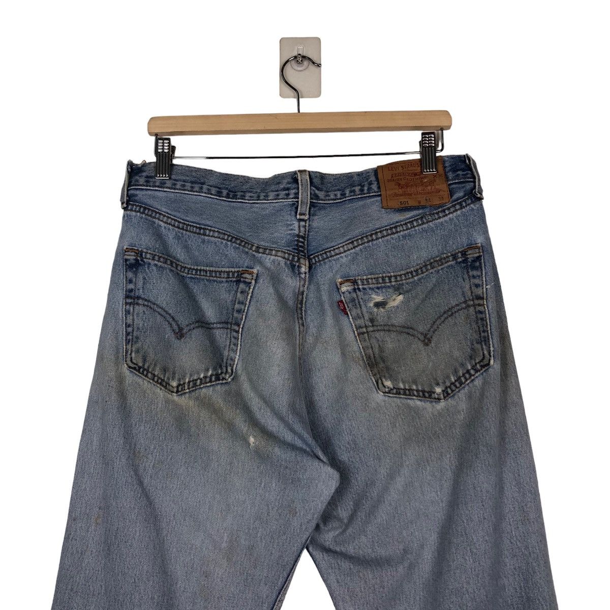 Levi's 🔥VINTAGE DENIM JEANS DISTRESSED LEVI’S 501 MADE IN USA Size US 32 / EU 48 - 10 Thumbnail