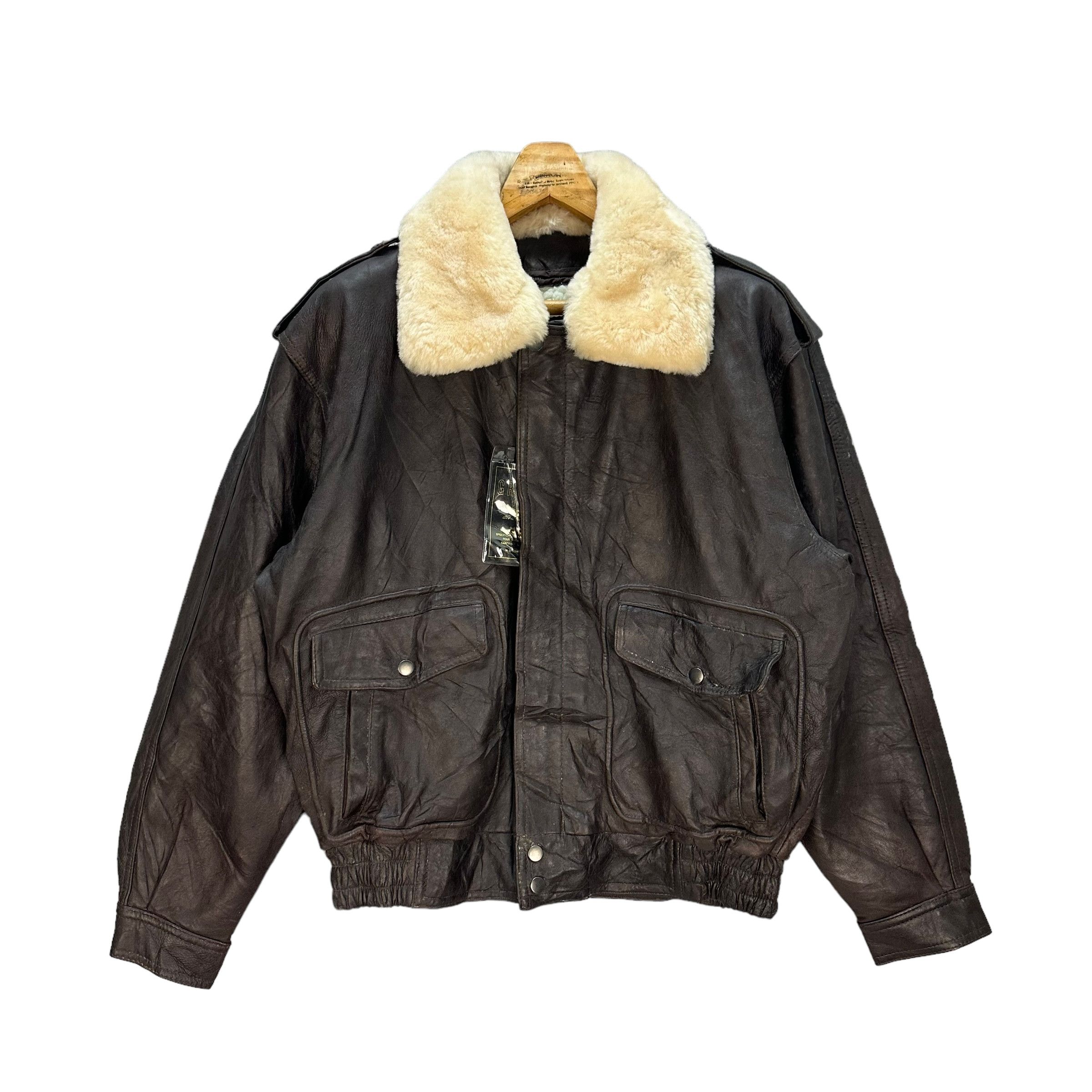 Vintage M. O. COMPANY GREAT AIR-O-WEAR A2 LEATHER JACKET #8805-028 Size US L / EU 52-54 / 3 - 1 Thumbnail