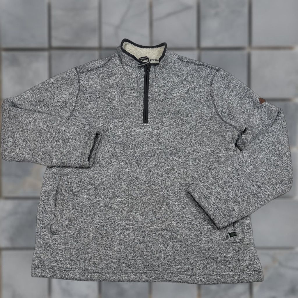 Orvis Orvis Sweater Mens XL Gray 1/4 Zip Pullover Mock Neck Pockets Sherpa-lined Knit Vintage No Size US XL / EU 56 / 4 - 1 Thumbnail