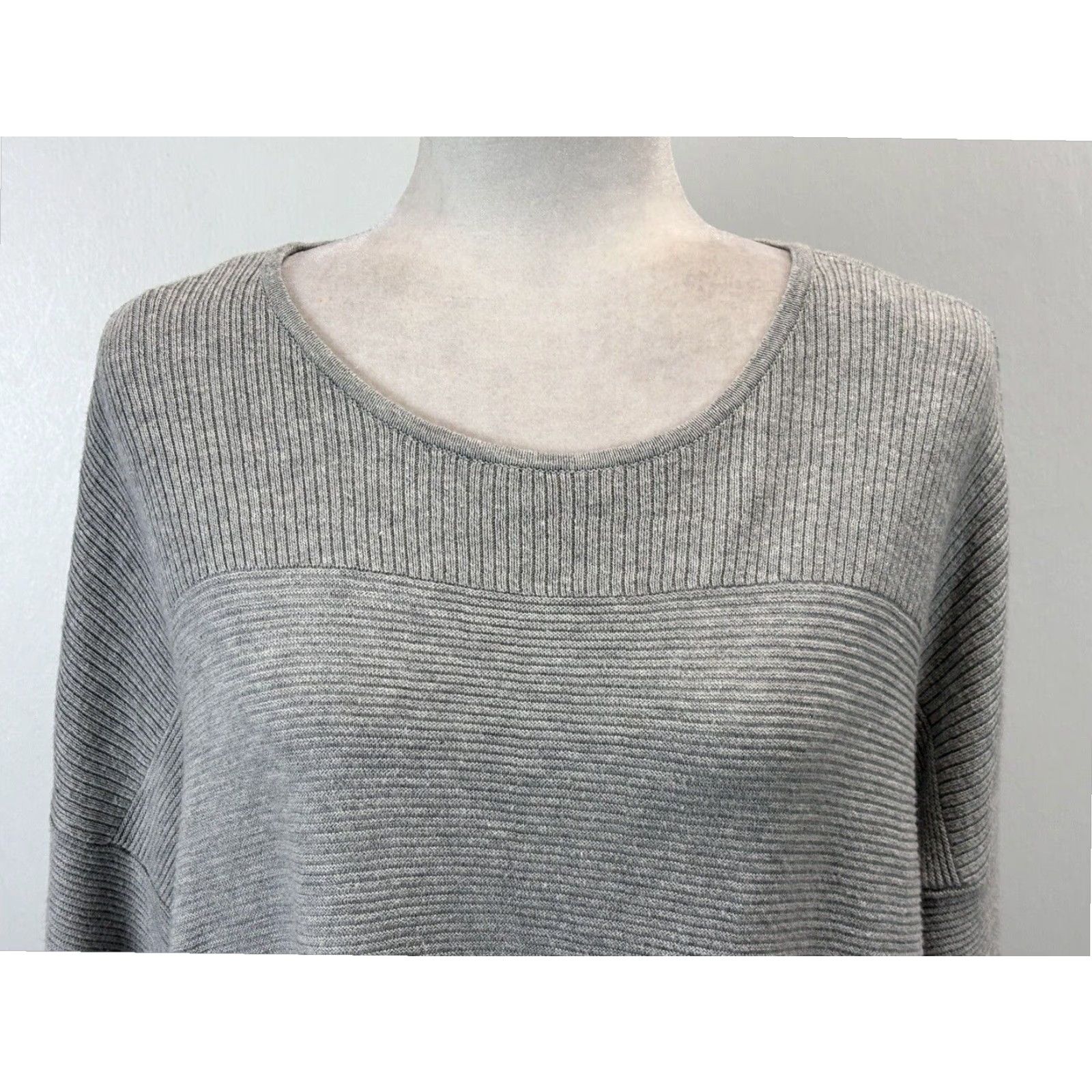 Vintage CHICOS Sweater Women's Large Grey Pullover Dolman Sleeve Casual Size L / US 10 / IT 46 - 5 Thumbnail