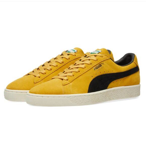 Puma Puma Yellow Black Suede Classic Sneakers - 5.5-6US Size US 6 / IT 36 - 1 Thumbnail
