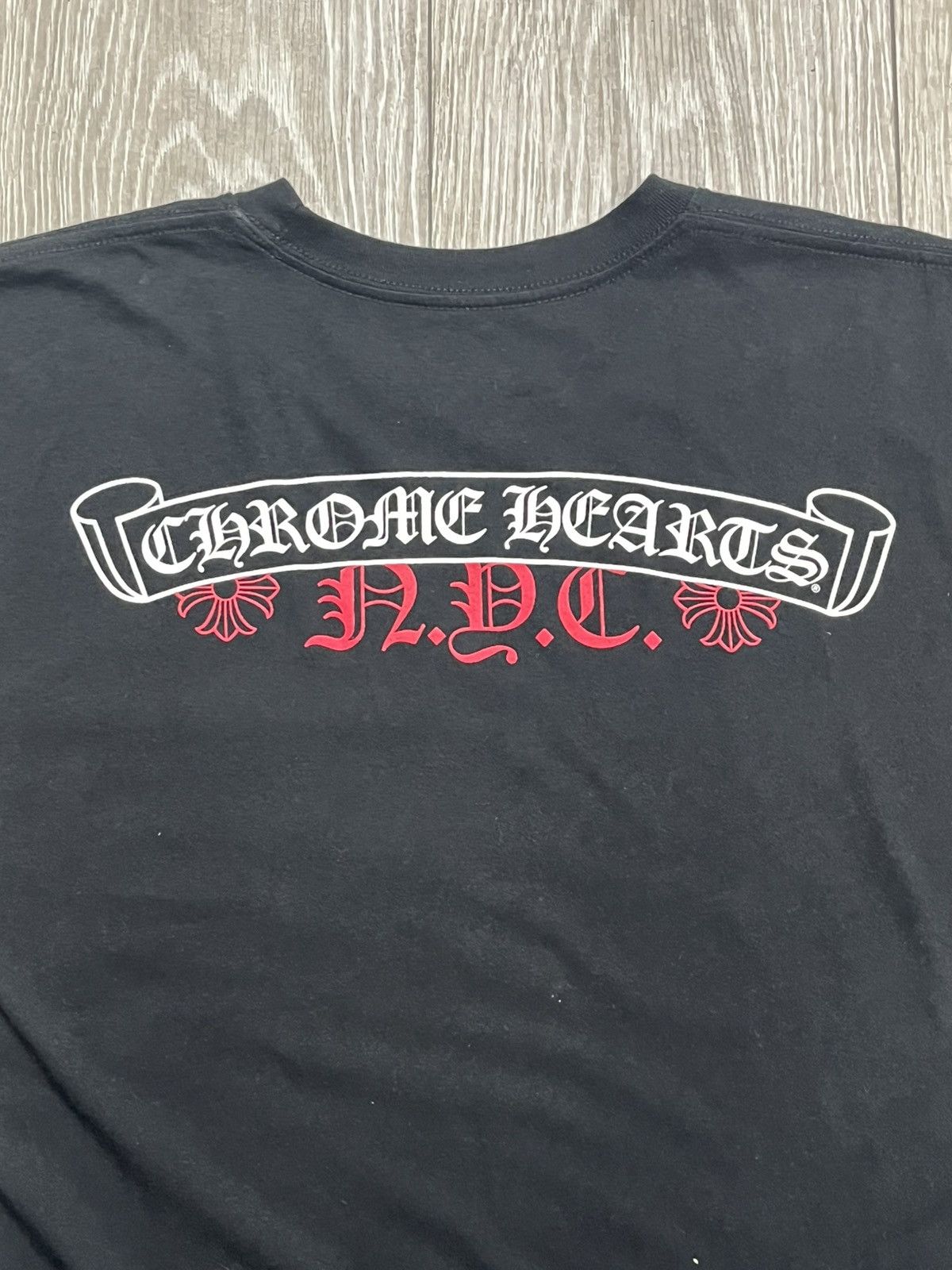 Chrome Hearts Chrome Hearts NYC Exclusive Scroll Logo Tee Size US L / EU 52-54 / 3 - 7 Thumbnail