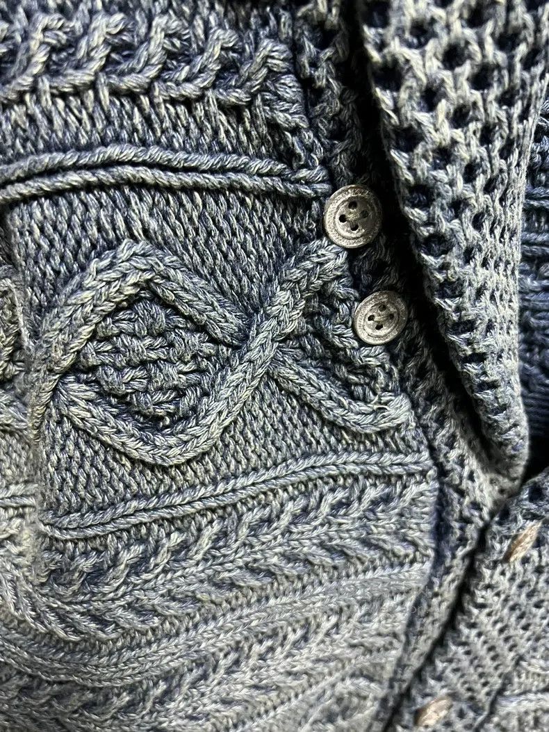 RRL Ralph Lauren RRL Ralph Lauren Corroded water washed blue dyed knitted j Size US L / EU 52-54 / 3 - 3 Thumbnail