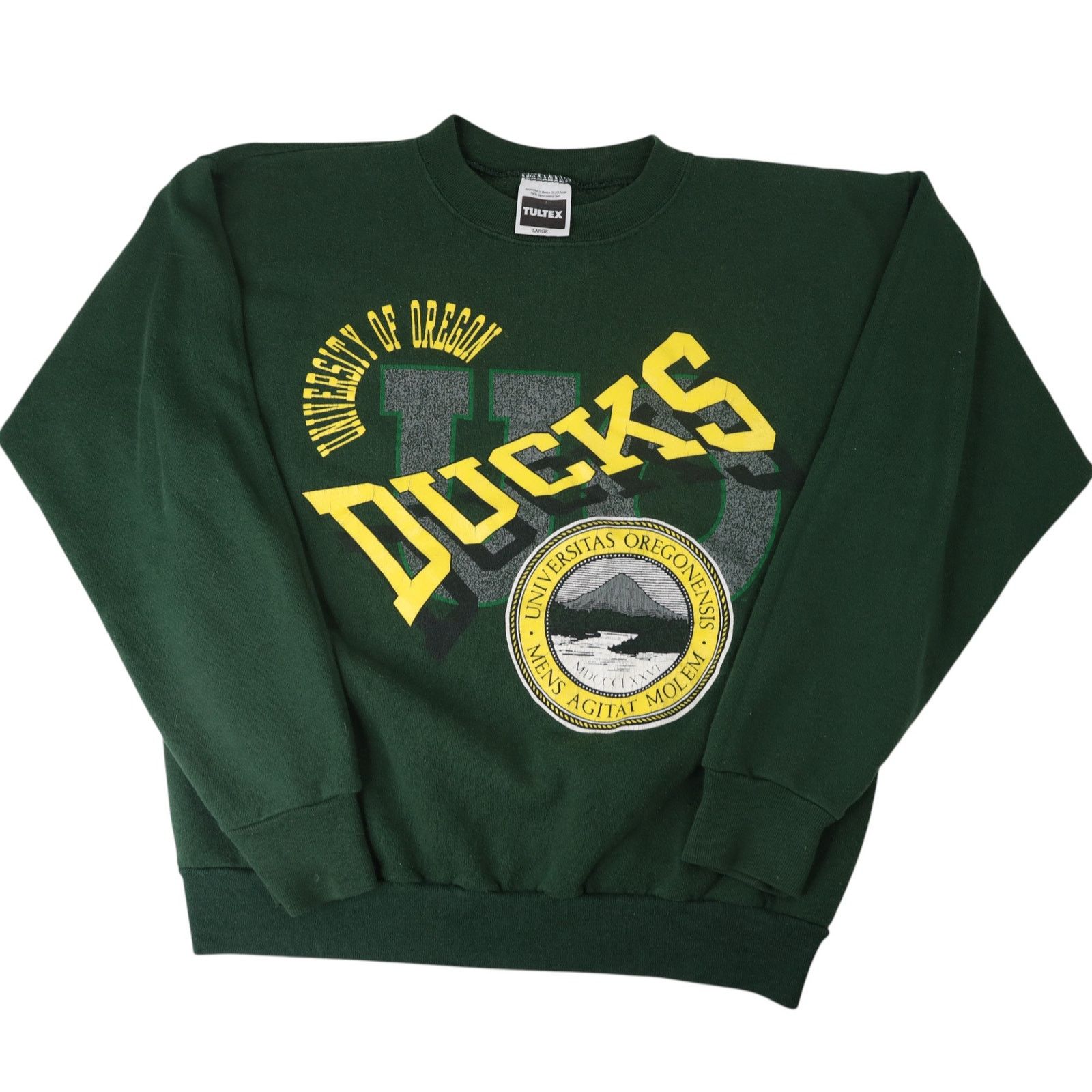 NCAA × Vintage VTG 90s University Oregon Ducks Graphic Crewneck Sweatshirt Size US L / EU 52-54 / 3 - 1 Thumbnail
