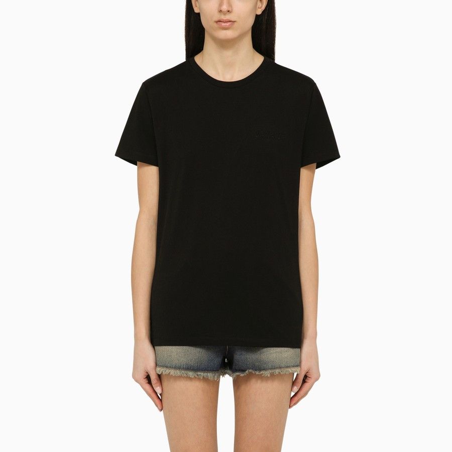 Isabel Marant o1d2blof0824 Cotton Crew-neck T-shirts With Logo in Black Size M / US 6-8 / IT 42-44 - 1 Thumbnail