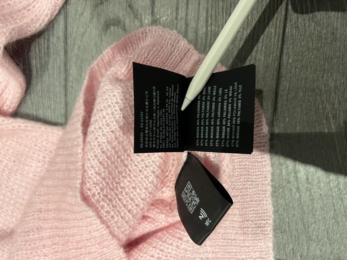 Prada Prada Crew Neck Mohair Blend Pink Sweater Size US M / EU 48-50 / 2 - 11 Thumbnail