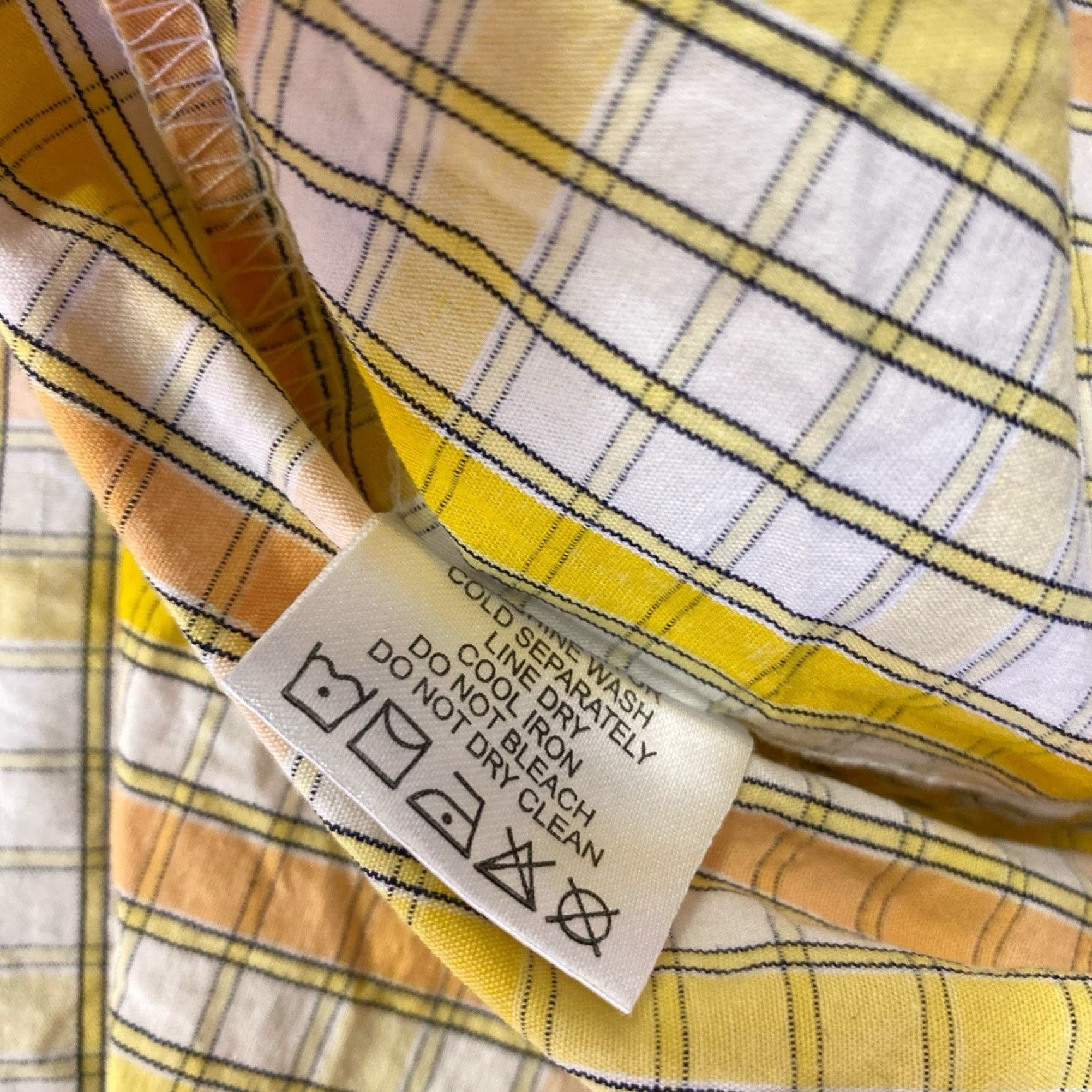 Vintage Drunknmunky Shirt Mens M Yellow Button Up Short Sleeve Checks Logo Size US M / EU 48-50 / 2 - 5 Thumbnail