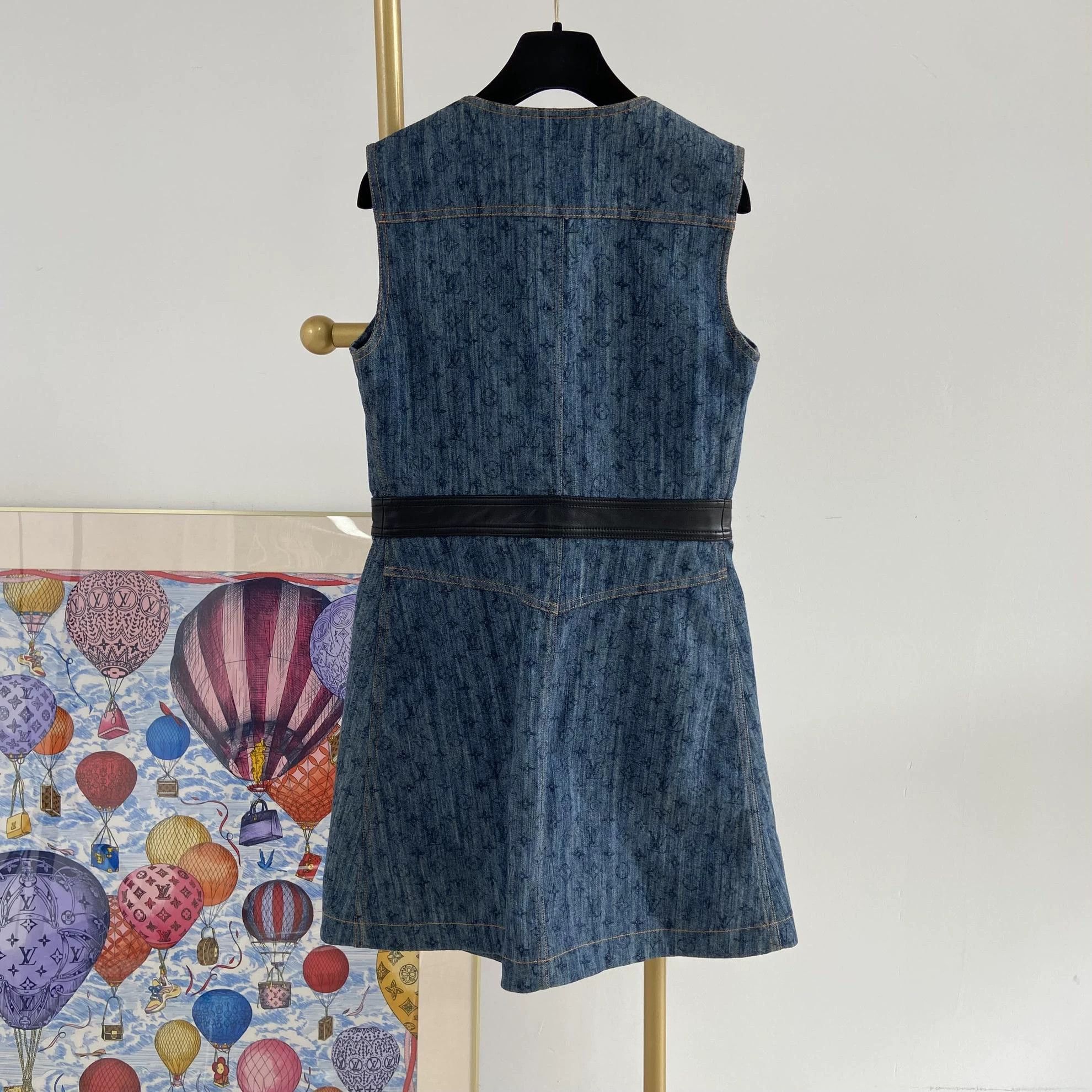 Louis Vuitton Louis Vuitton Monogram Denim Dress Women's 38 Size S / US 4 / IT 40 - 2 Thumbnail