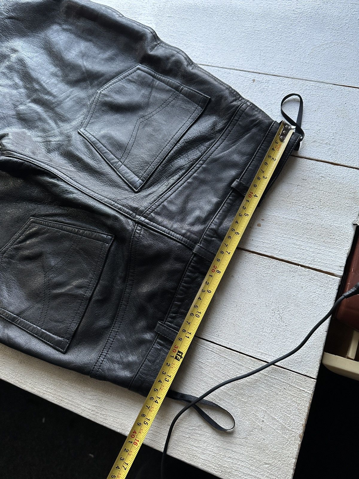Leather 🚨GRAIL LEATHER PANTS RACING VNTG Cowboy Biker Leather Pants Size US 30 / EU 46 - 14 Thumbnail