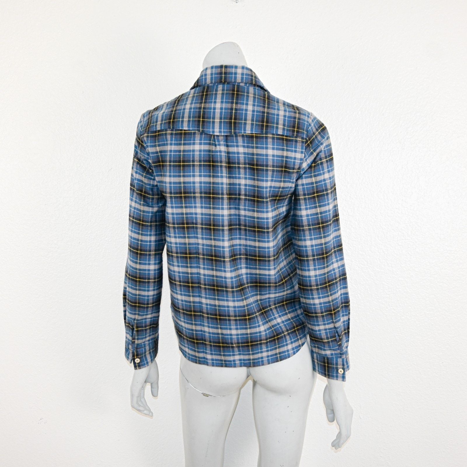 A.P.C. A.P.C. Blue Plaid Button up Flannel Shirt 100% Cotton Size XS / US 0-2 / IT 36-38 - 5 Thumbnail