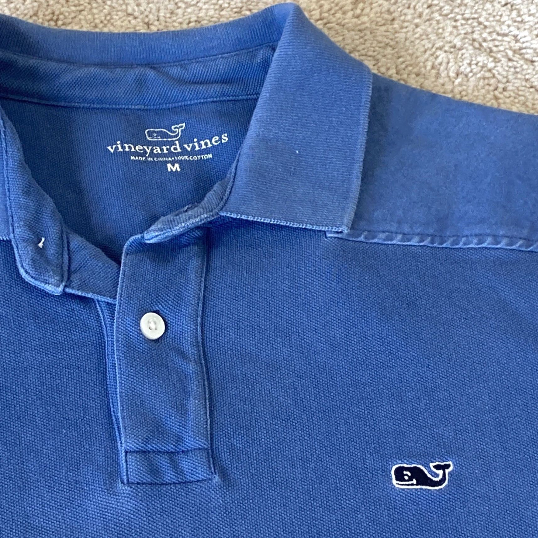 Vineyard Vines Vineyard Vines Polo Shirt Mens Medium Blue White Golf Cotton Outdoor Adult Size US M / EU 48-50 / 2 - 6 Thumbnail