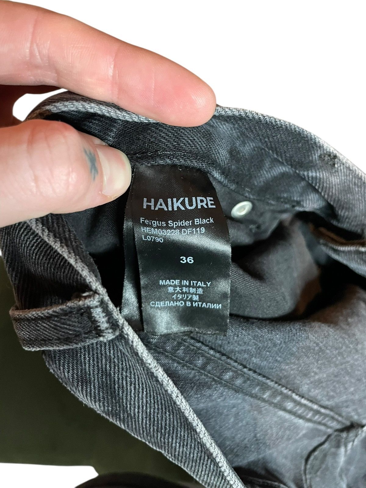 Haikure Haikure Feegus Black Spider denim jeans Size US 36 / EU 52 - 5 Thumbnail
