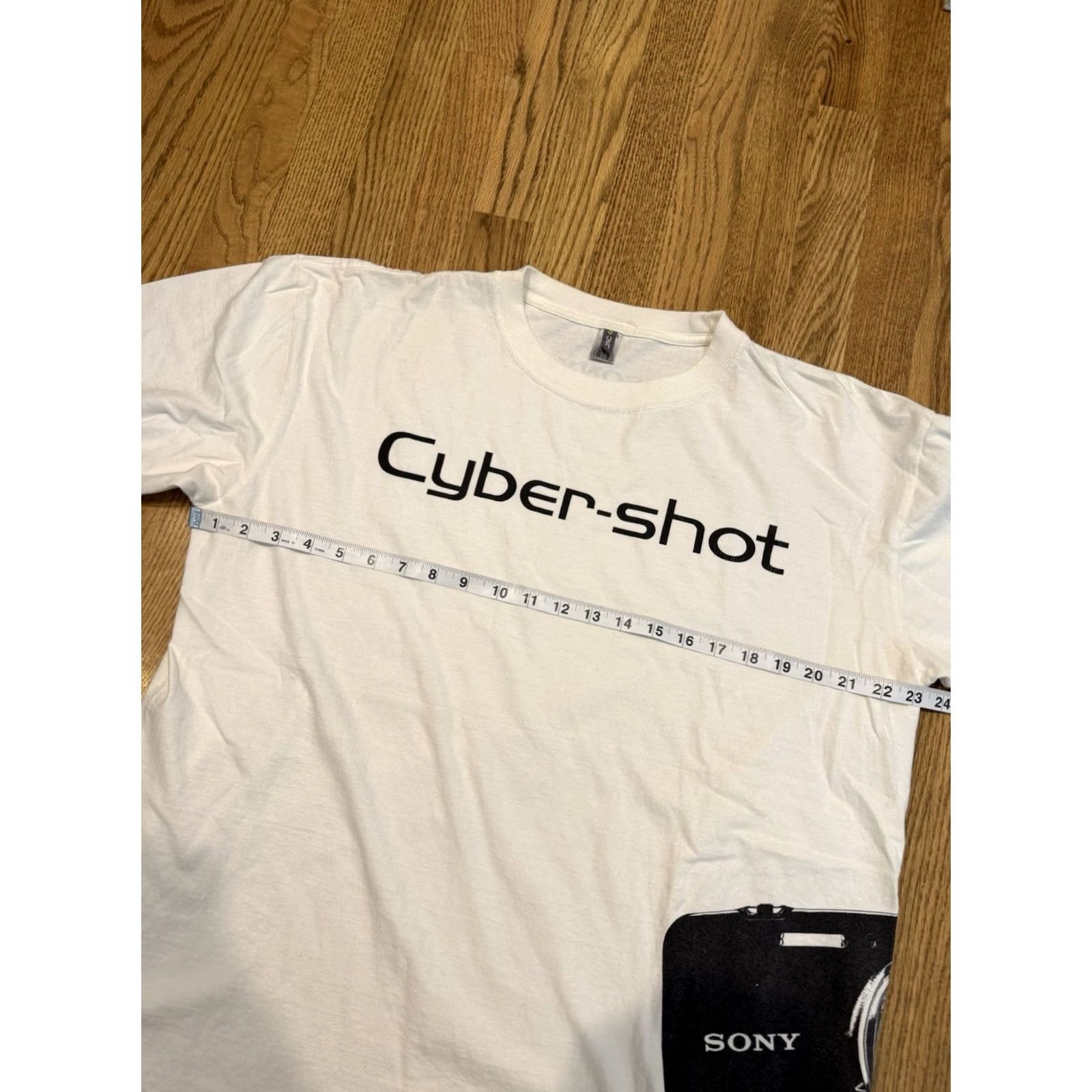 Sony VINTAGE Sony Cyber Shot Digital Camera Shirt XL White 90s Retro Camera Photo Mens XL Size US XL / EU 56 / 4 - 4 Thumbnail