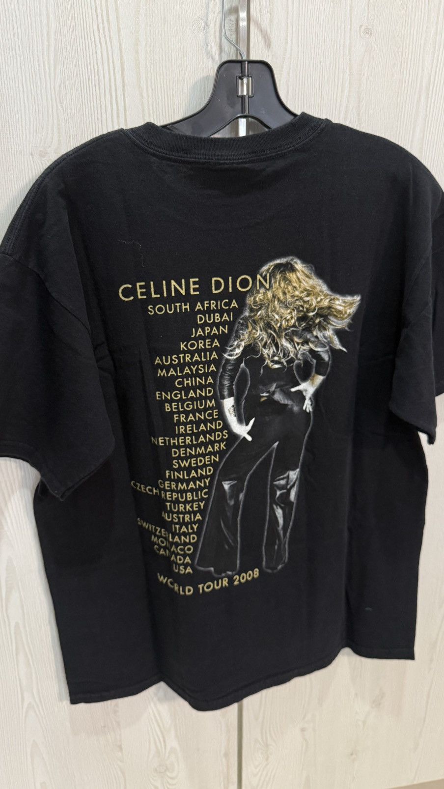 Band Tees 2008 Celine Dion - World Tee Size Large, Size L, Anvil Tag Size US L / EU 52-54 / 3 - 6 Thumbnail