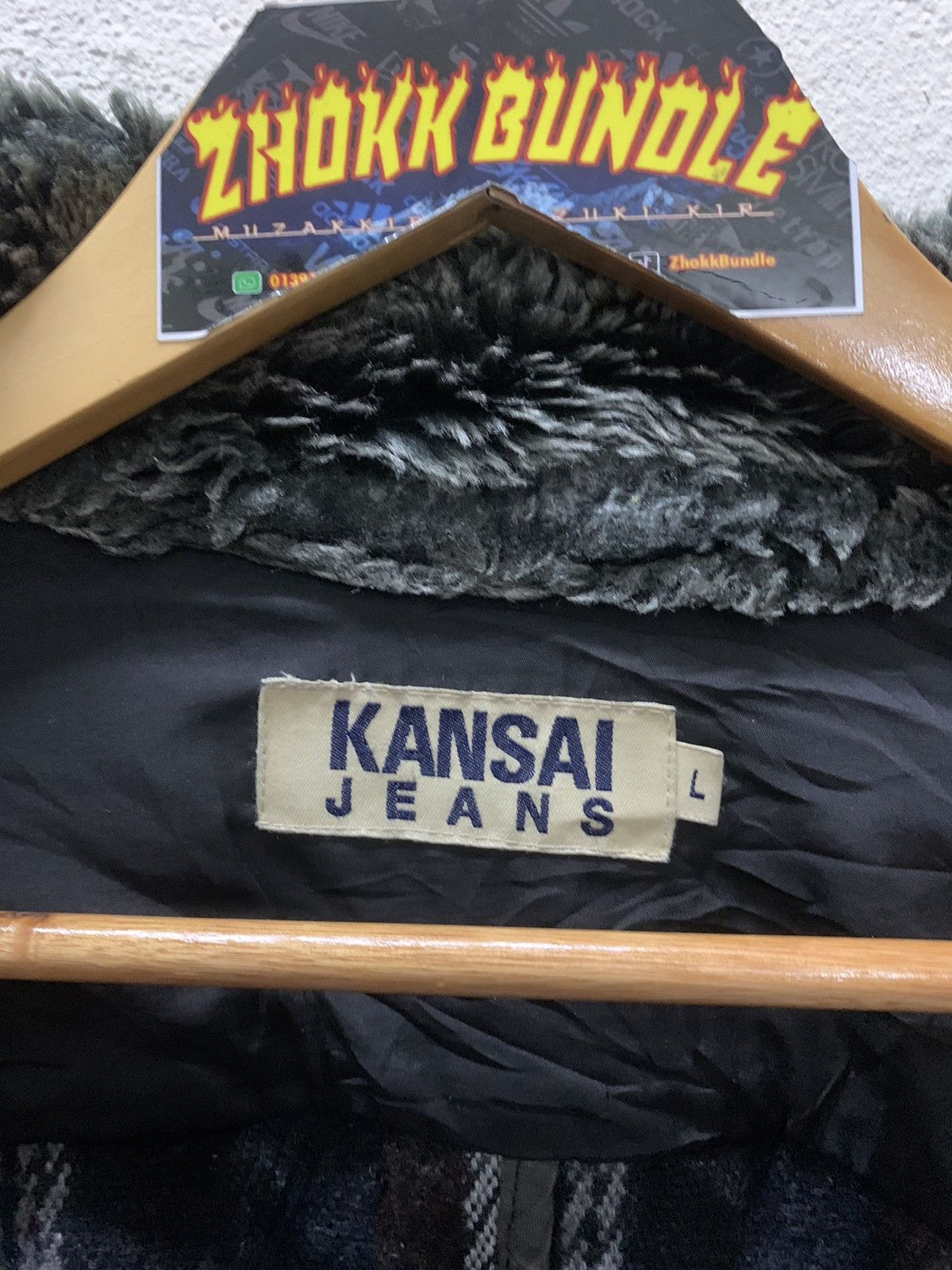 Kansai Yamamoto Vintage Kansai Jeans Wool Fur Jacket Size US L / EU 52-54 / 3 - 6 Thumbnail