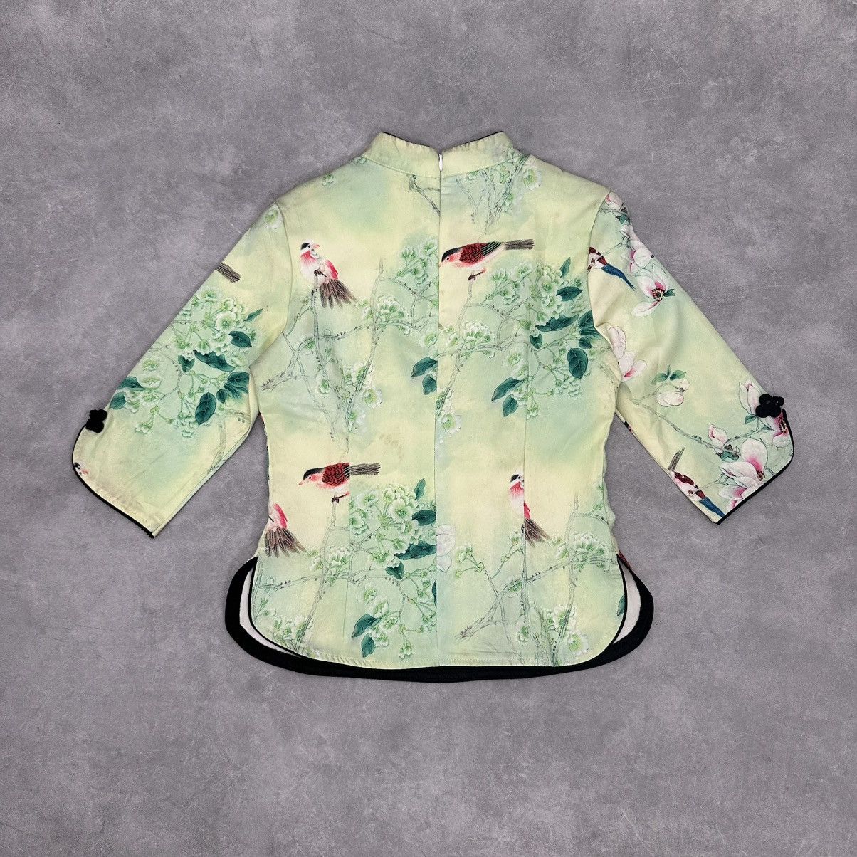 Vintage Green floral CNY cheongsam top Size S / US 4 / IT 40 - 2 Thumbnail