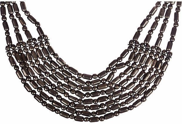 Designer India Style White Metal Bead Necklace Size ONE SIZE - 3 Thumbnail