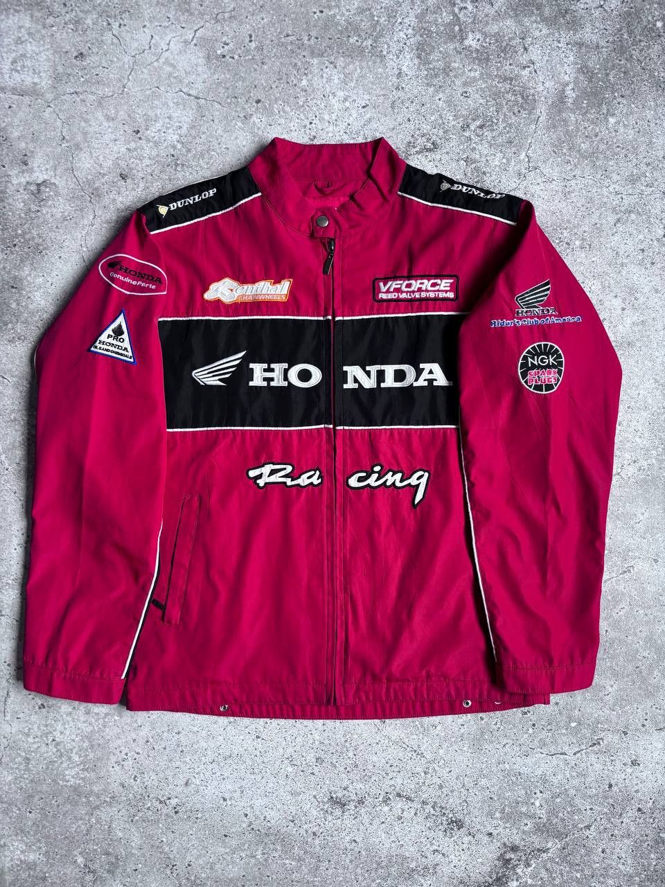 image of Vintage Racing Jacket Honda Y2K Formula1 in Red, Men's (Size Medium)