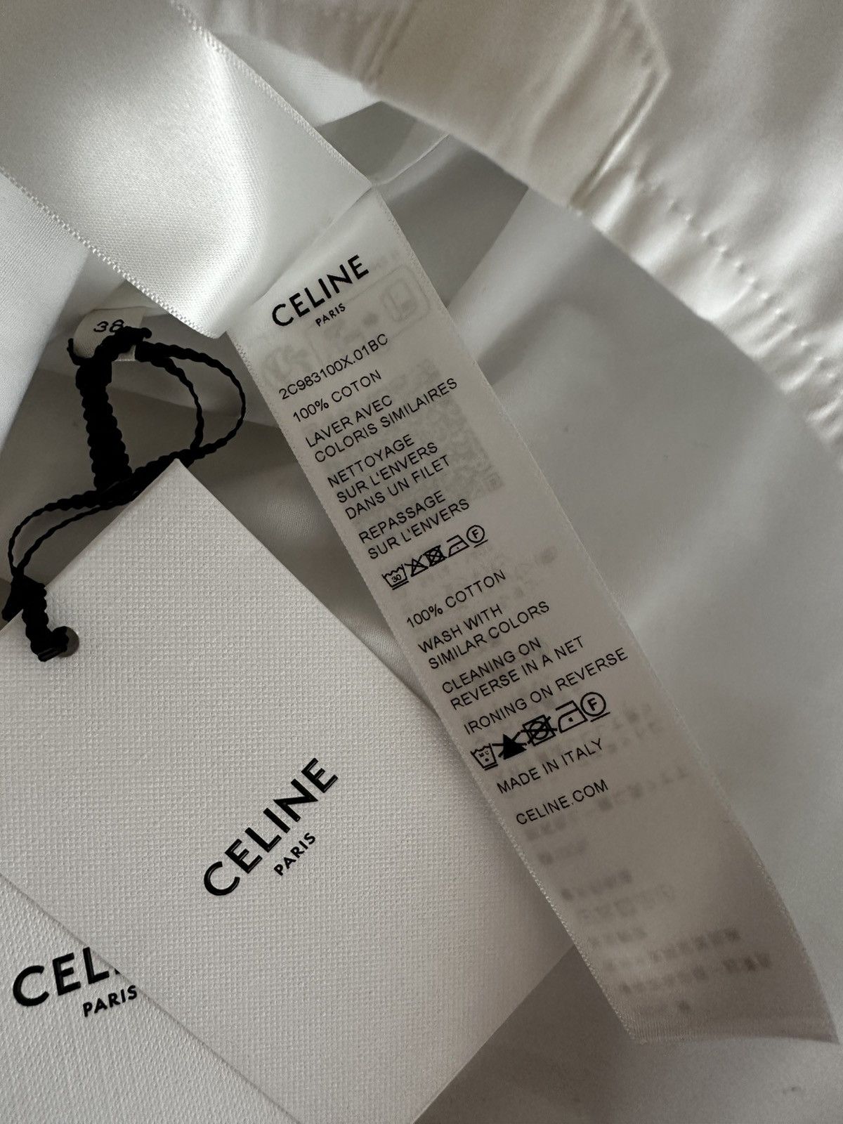 Celine 24SS Loose Shirt White Cotton Poplin Triomphe Sz 38 Size US S / EU 44-46 / 1 - 11 Thumbnail