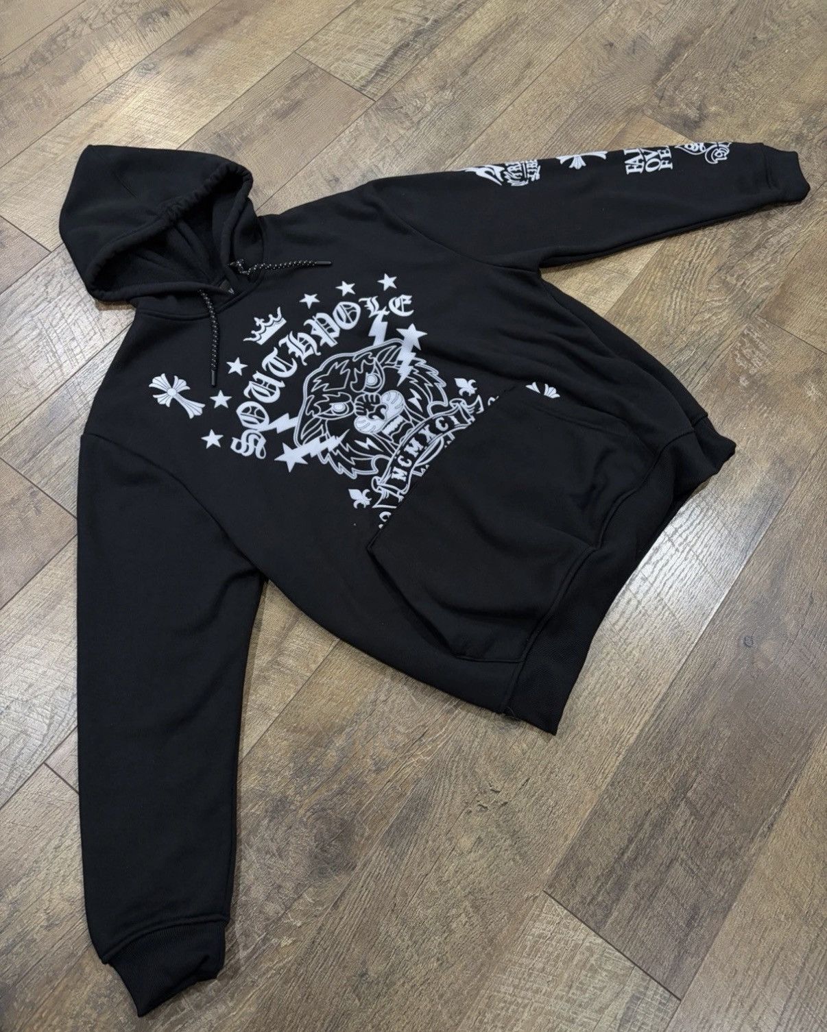 Southpole Vintage Y2k Southpole Gothic Cross Tiger Hoodie Black Large Size US L / EU 52-54 / 3 - 4 Thumbnail