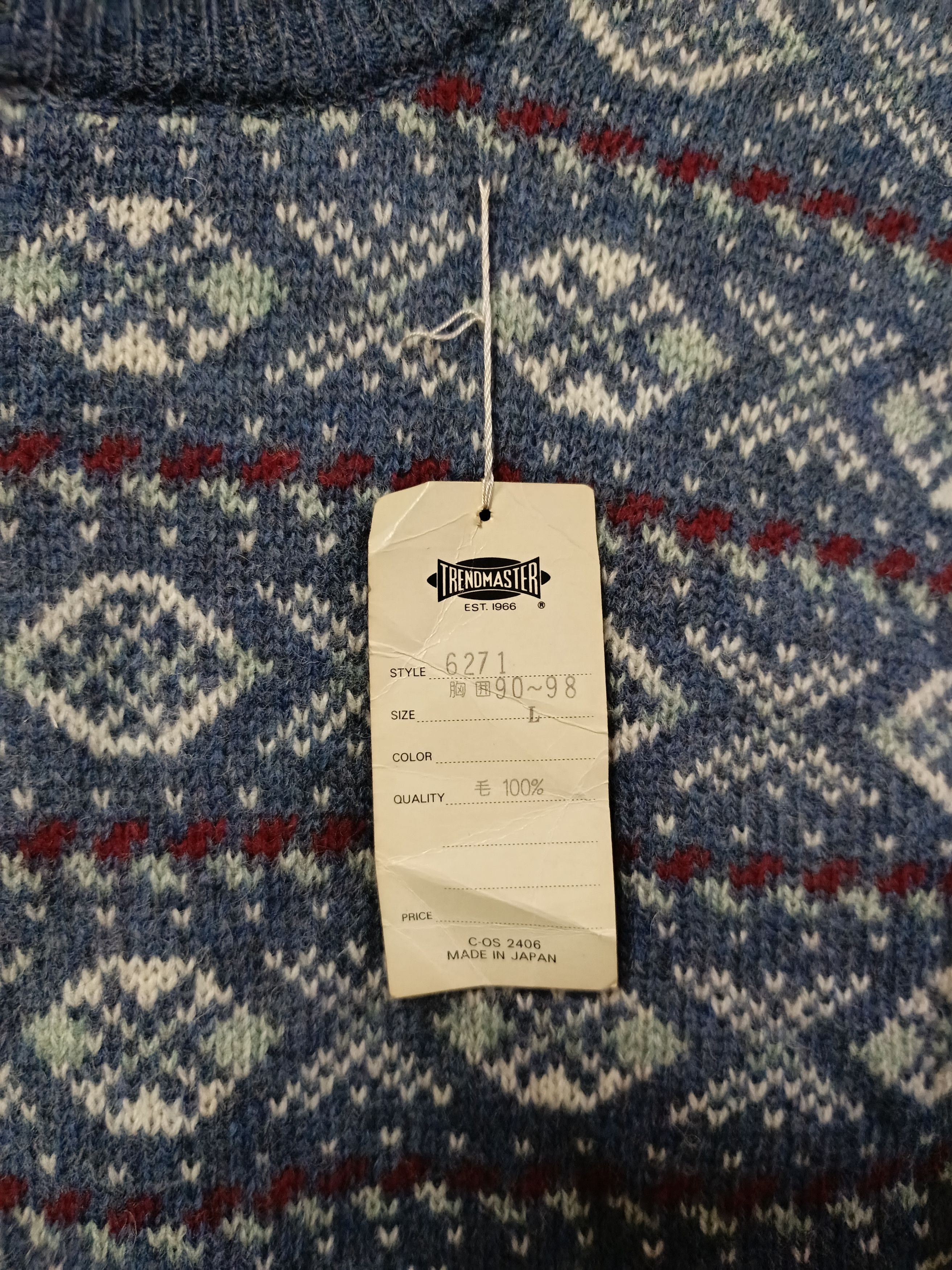 Japanese Brand Trendmaster wool sweater Size US L / EU 52-54 / 3 - 4 Thumbnail