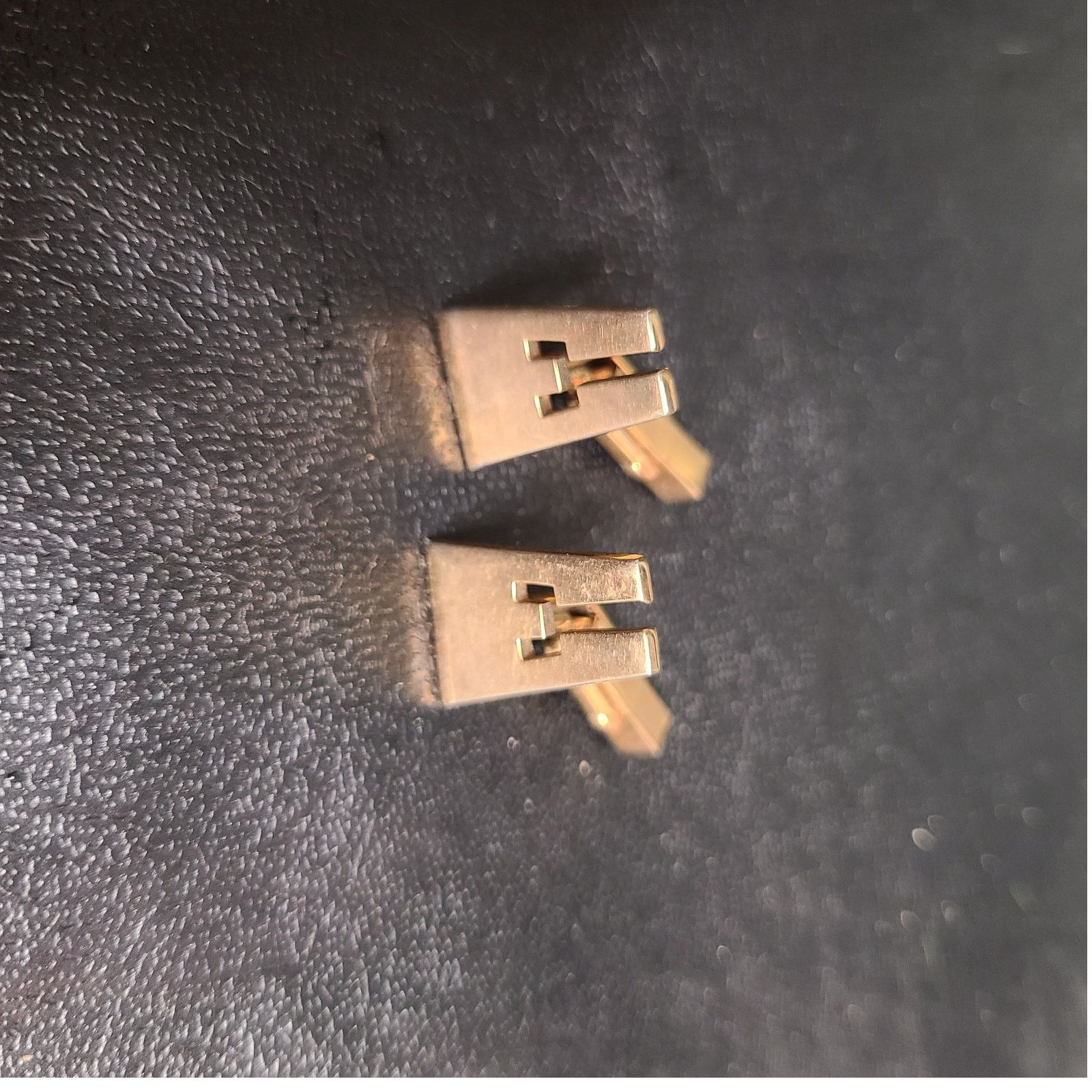 Vintage Vintage mid-century swank gold Monogrammed E cufflinks Size ONE SIZE - 1 Thumbnail