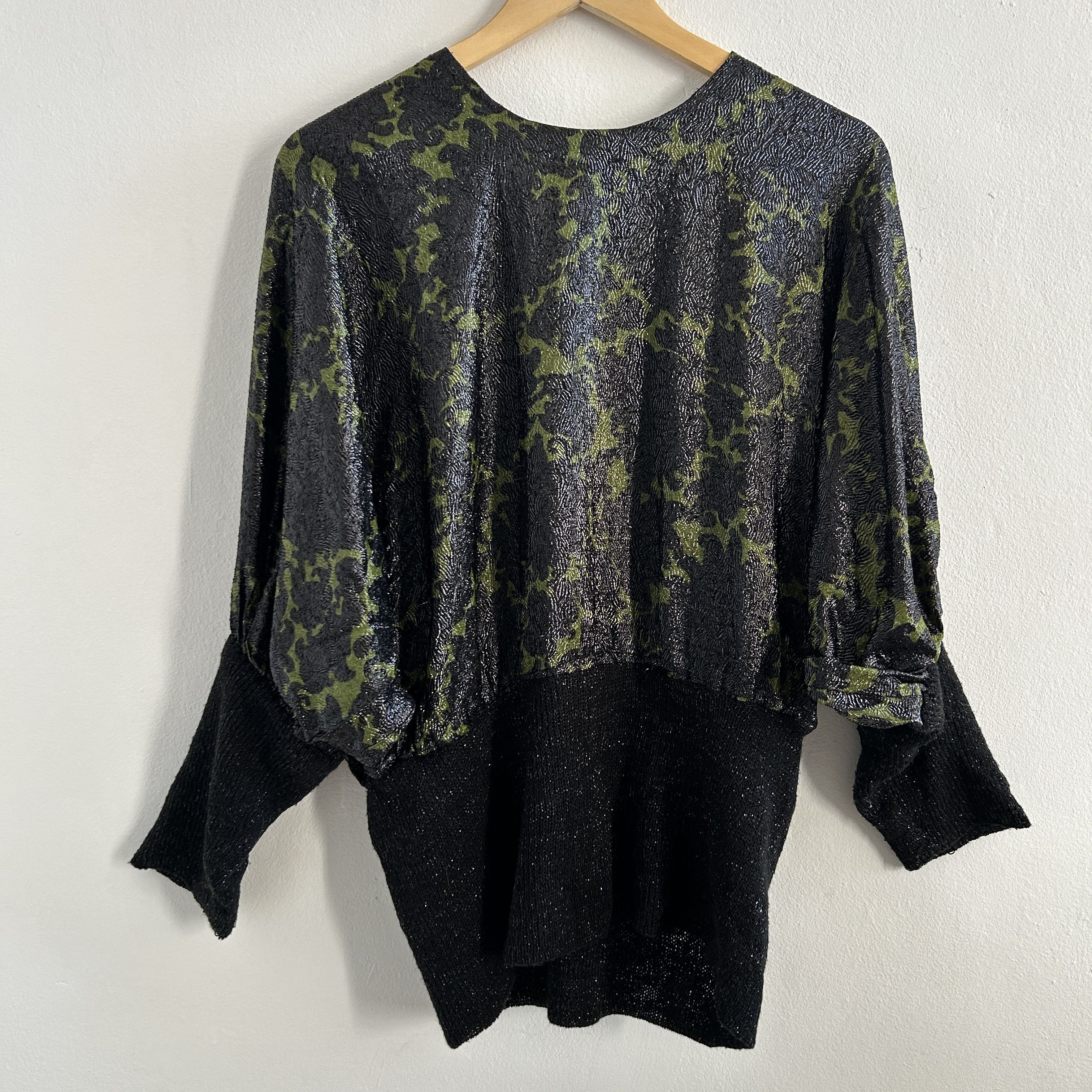Vintage Vintage 80s Batwing Sparkle Blouse Size ONE SIZE - 8 Thumbnail