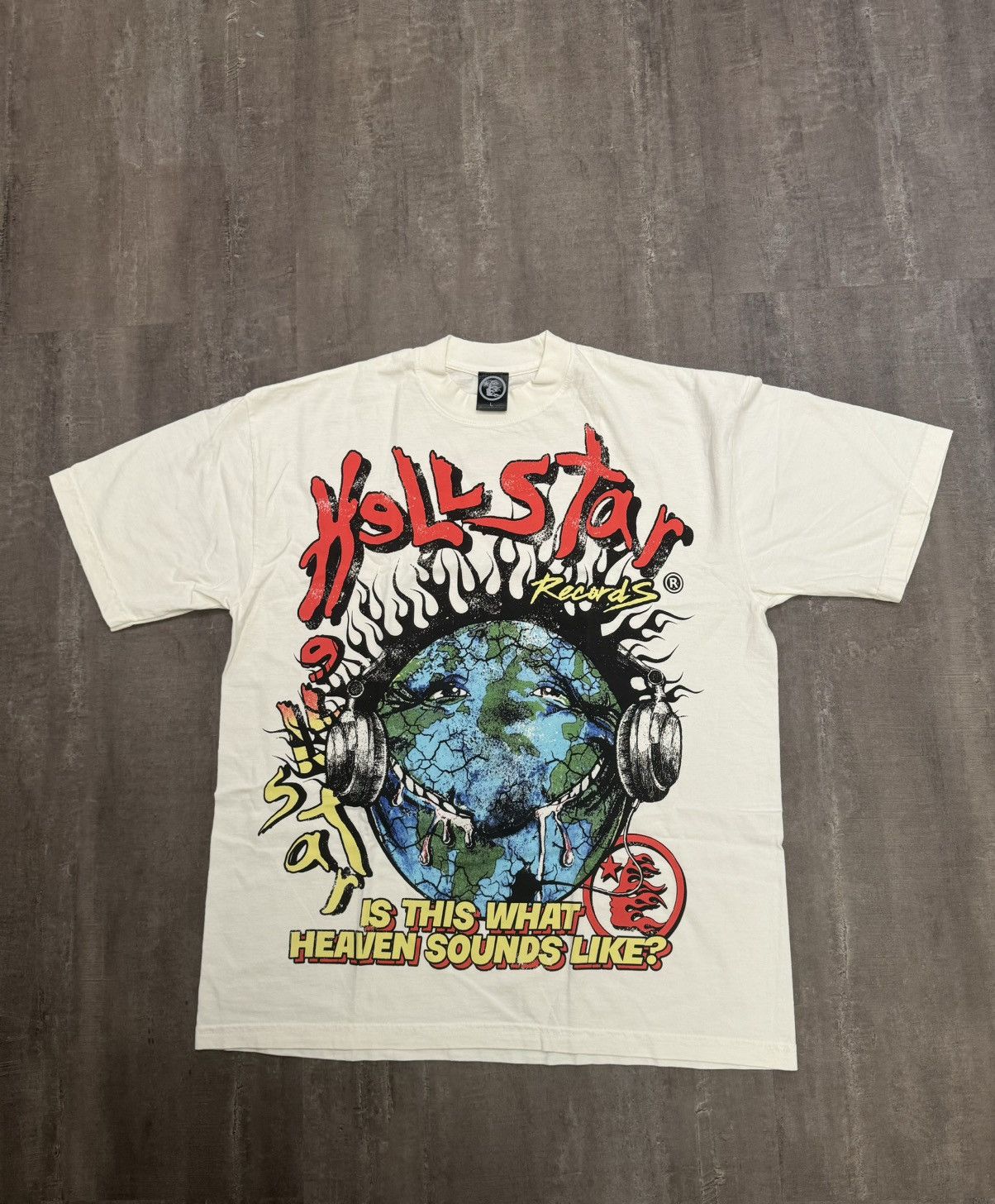 HELLSTAR Hellstar Heaven on Earth Tee Cream Size Large | Grailed