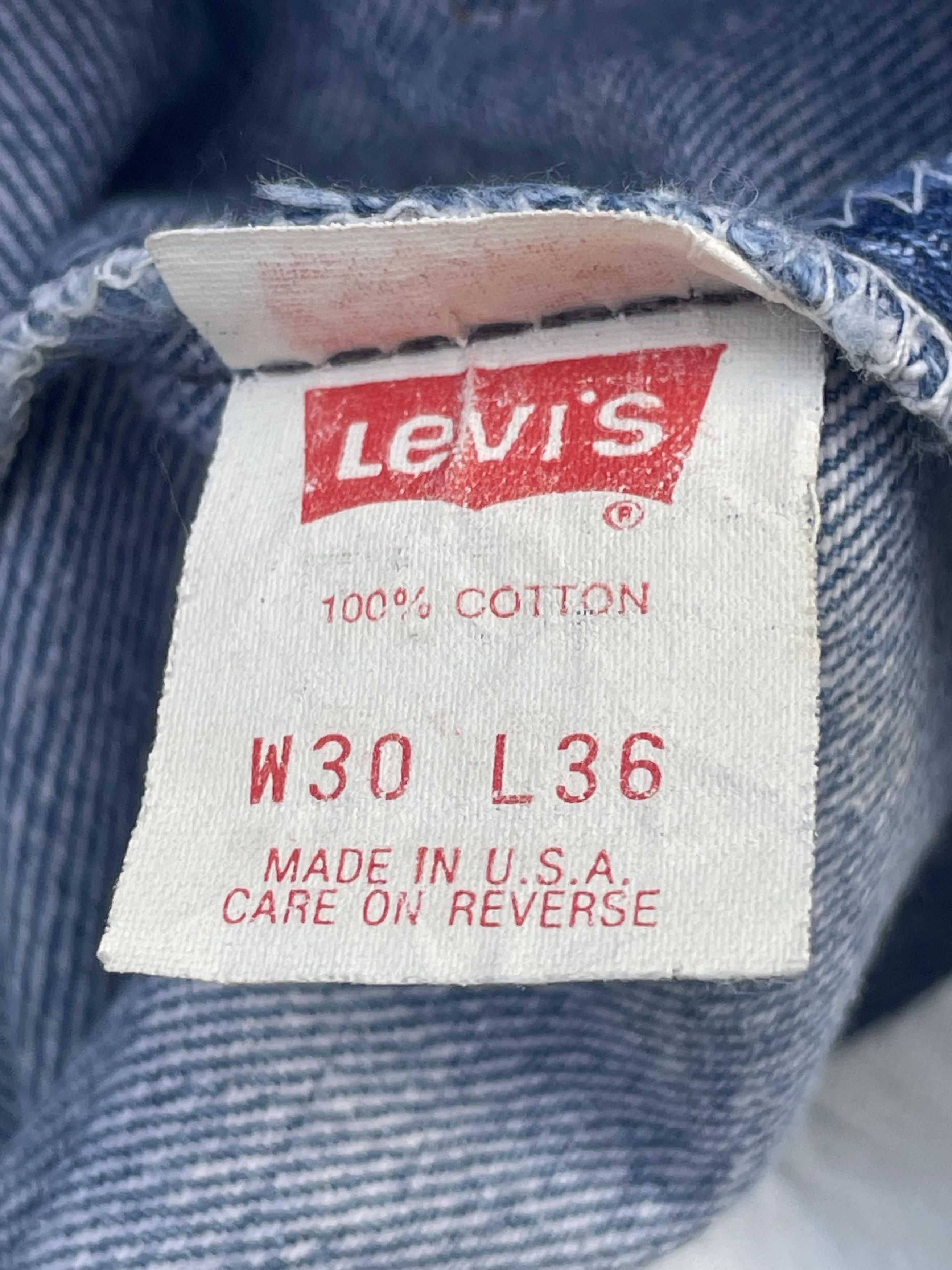 Levi's Vintage 1990 Levis 501 e Usa Nice Patern Design Size US 30 / EU 46 - 8 Thumbnail