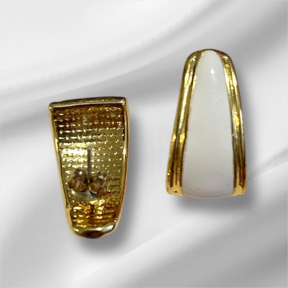Designer Elegant Gold and White Earrings Size ONE SIZE - 3 Thumbnail
