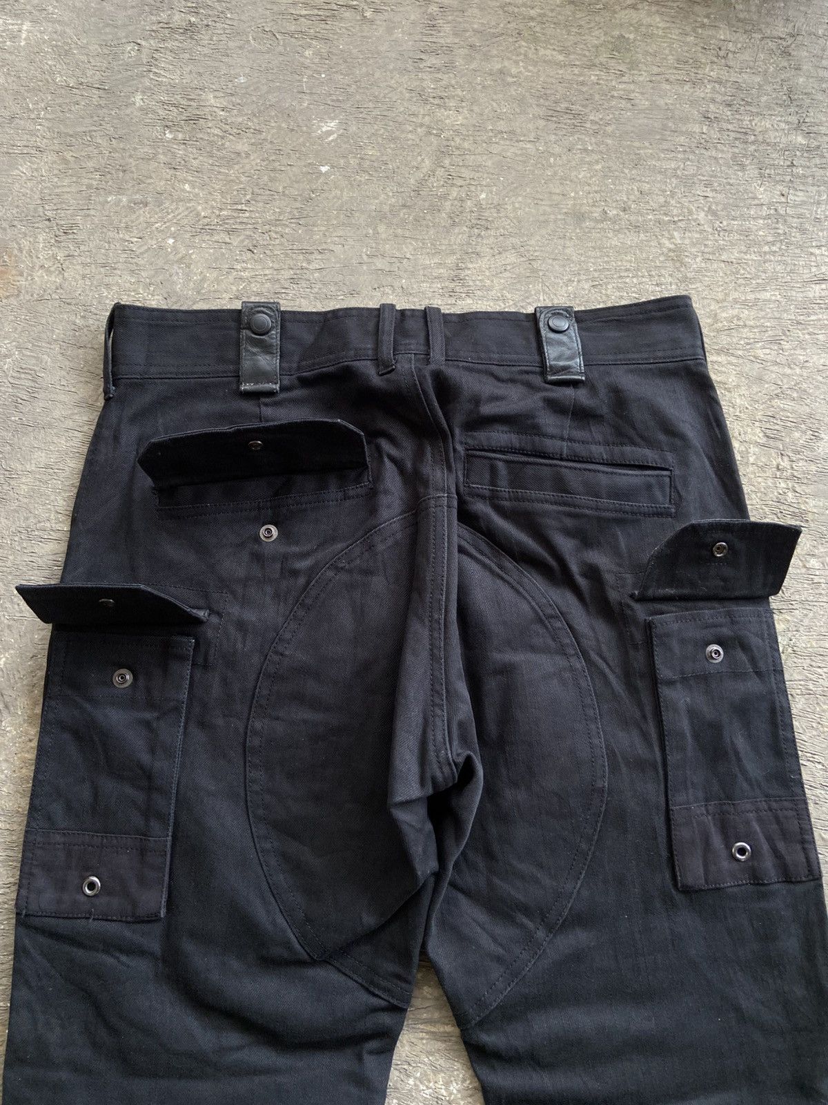 Japanese Brand 2000s P.D.W - Vkei Style Denim Leather Riders Pants Size US 33 - 11 Thumbnail