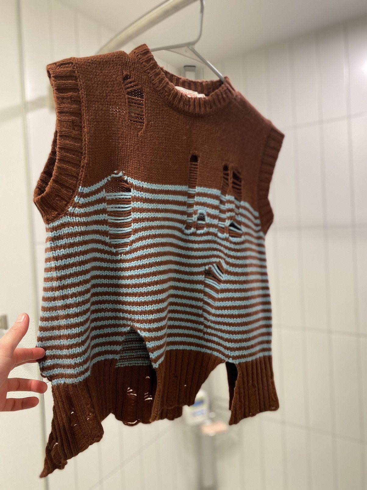 Charles Jeffrey LOVERBOY sweater vest distressed