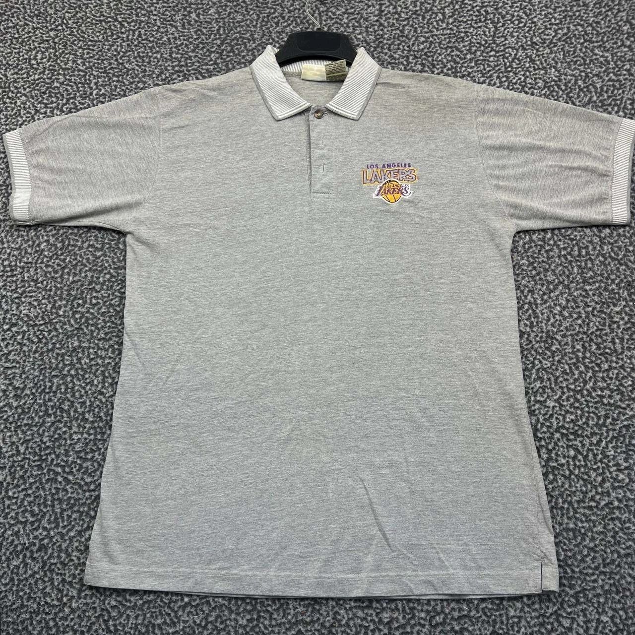 Pro Edge Los Angeles LA Lakers Polo Shirt Men Gray Pro Edge Cotton L Size US L / EU 52-54 / 3 - 1 Thumbnail