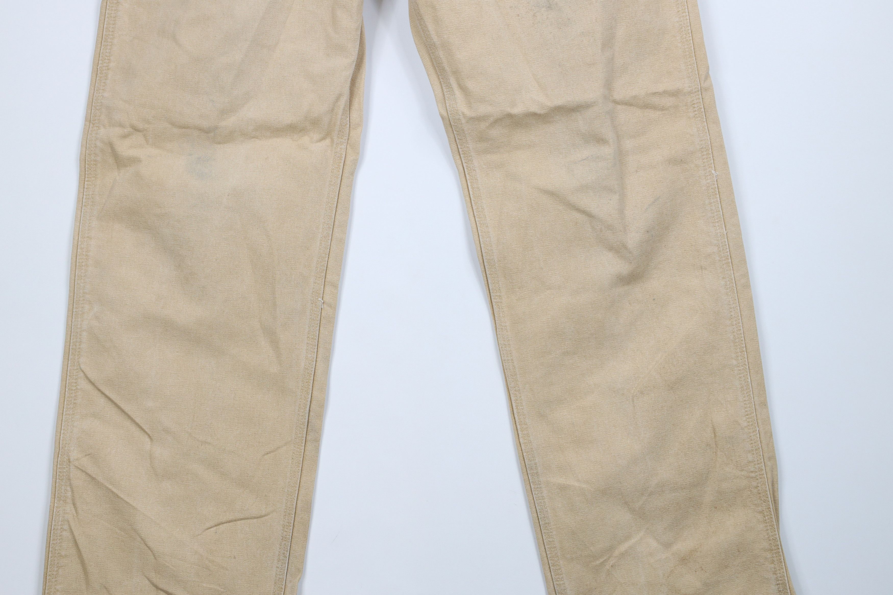 Carhartt × Vintage Vintage 90s Carhartt Out Wide Leg Canvas Pants Beige USA Size US 34 / EU 50 - 4 Thumbnail