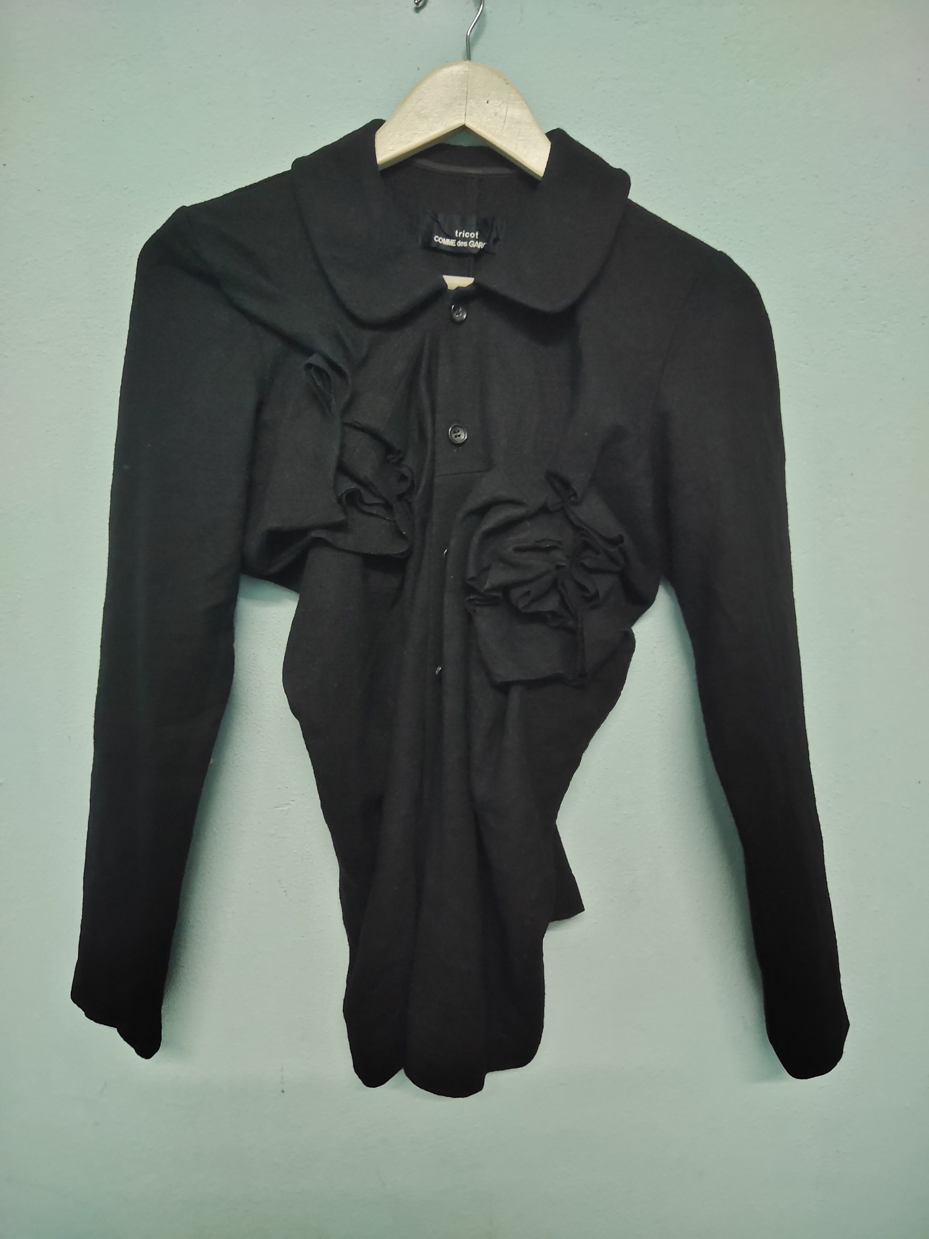 Comme des Garcons × Vintage AD1997 Tricot Comme Des Garçons Wool Top Cropped Size ONE SIZE - 1 Thumbnail