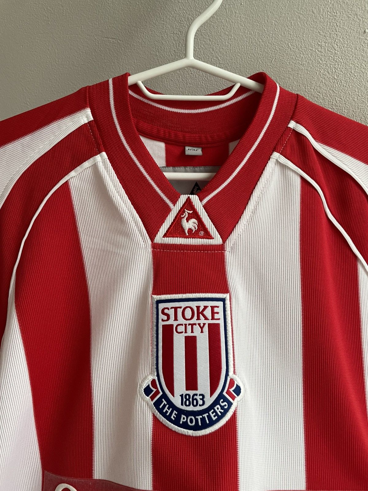 Le Coq Sportif Stoke City 2001 2002 2003 Home Football Soccer Jersey Shirt Size US XL / EU 56 / 4 - 8 Thumbnail