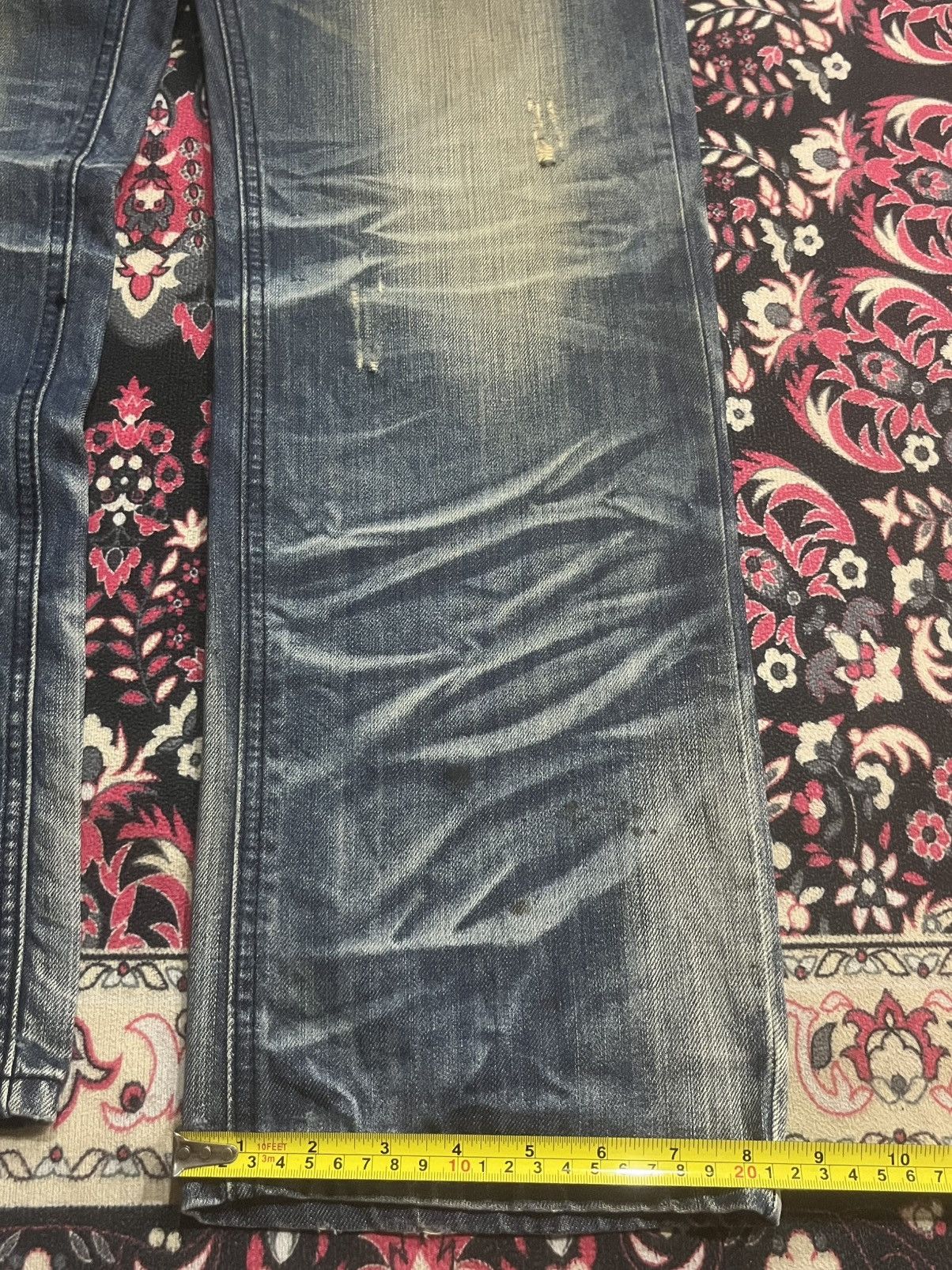 G-Star Vintage G Star Raw Rustic Heavy Whisker Fringe Loose Jeans Size US 33 - 16 Thumbnail