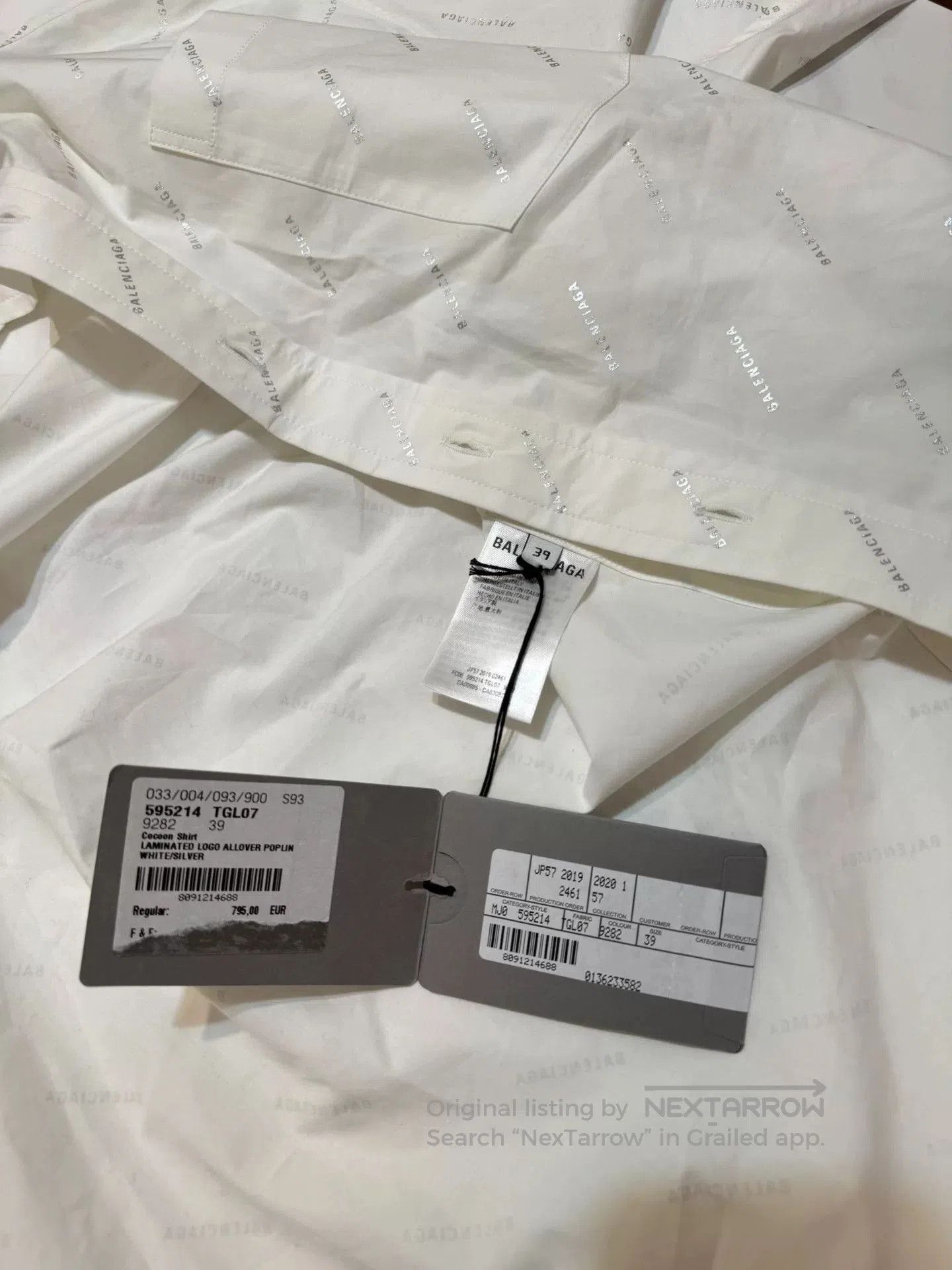 Balenciaga Balenciaga Silver Logo Print Long. Size US S / EU 44-46 / 1 - 6 Thumbnail