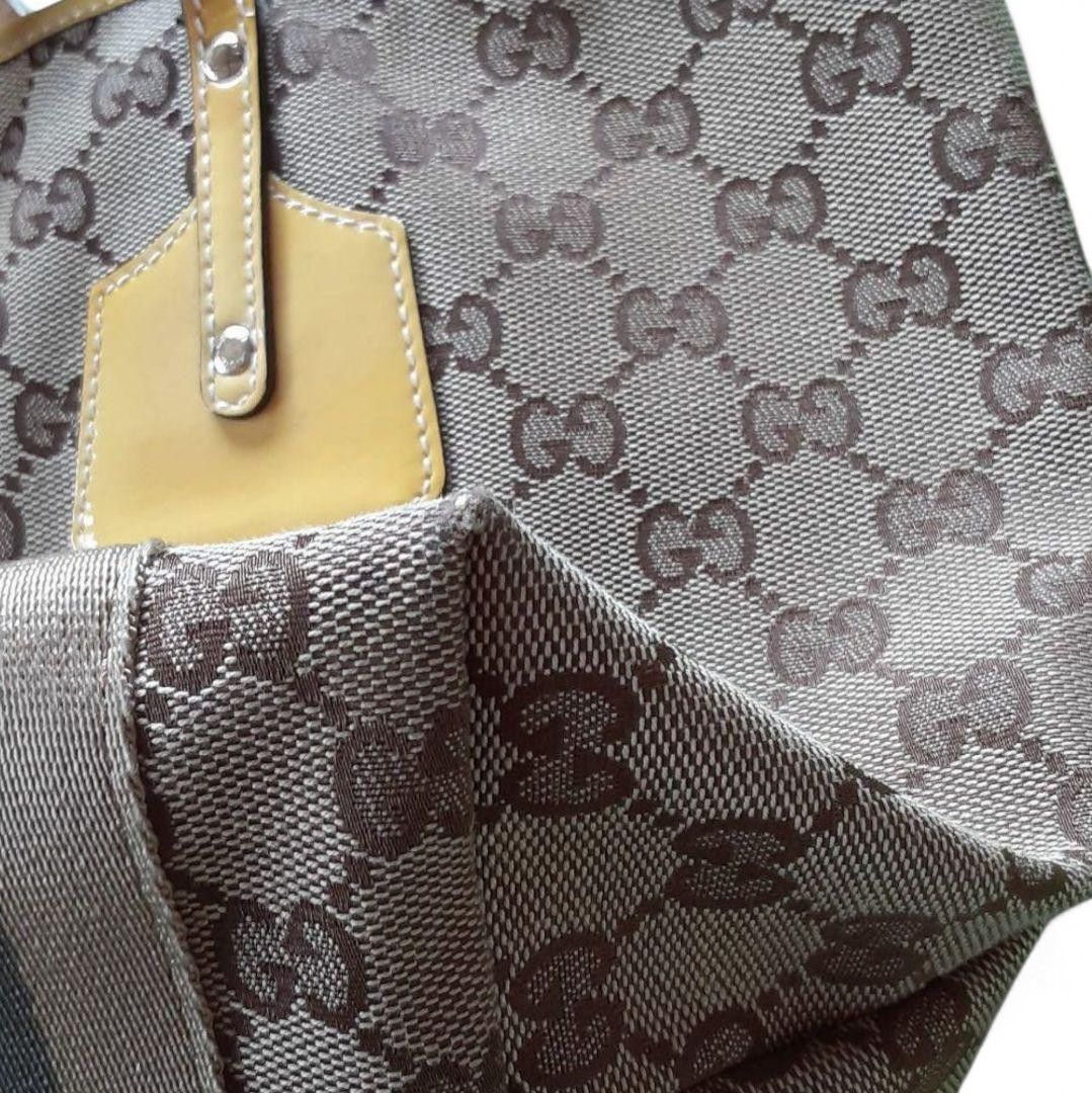 Gucci Gucci - Tote Handbag GG Monogram Beige Leather Brown Charms Size ONE SIZE - 6 Thumbnail