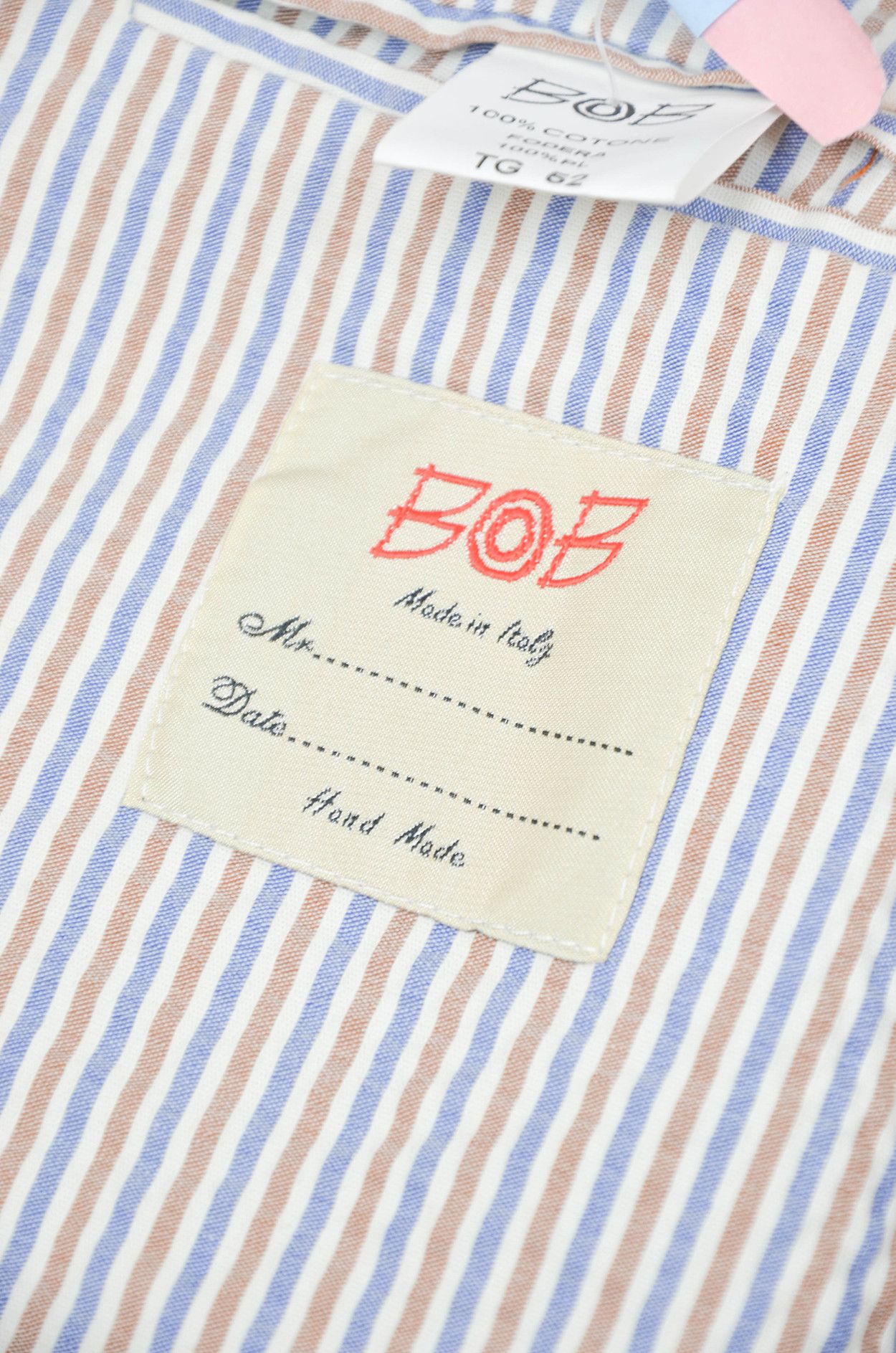 Other BOB Handmade Striped Summer Suit – Size 52 Size 52R - 12 Thumbnail