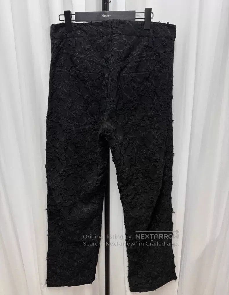 Song For The Mute Song For The Mute Black Embroidered Floral Trousers Size US 34 / EU 50 - 2 Thumbnail