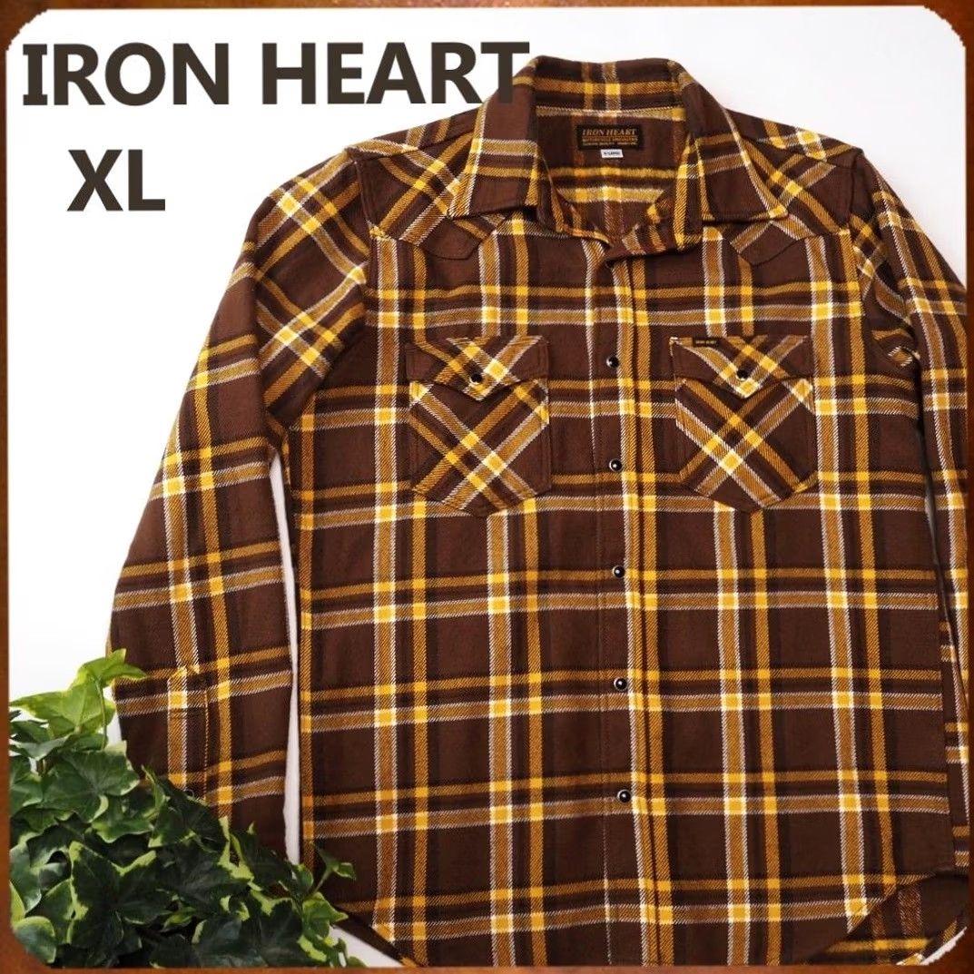 Iron Heart IRON HEART Western Shirt XL Ultra Heavy Flannel IHSH-372 Brown Mens Size US XL / EU 56 / 4 - 2 Thumbnail
