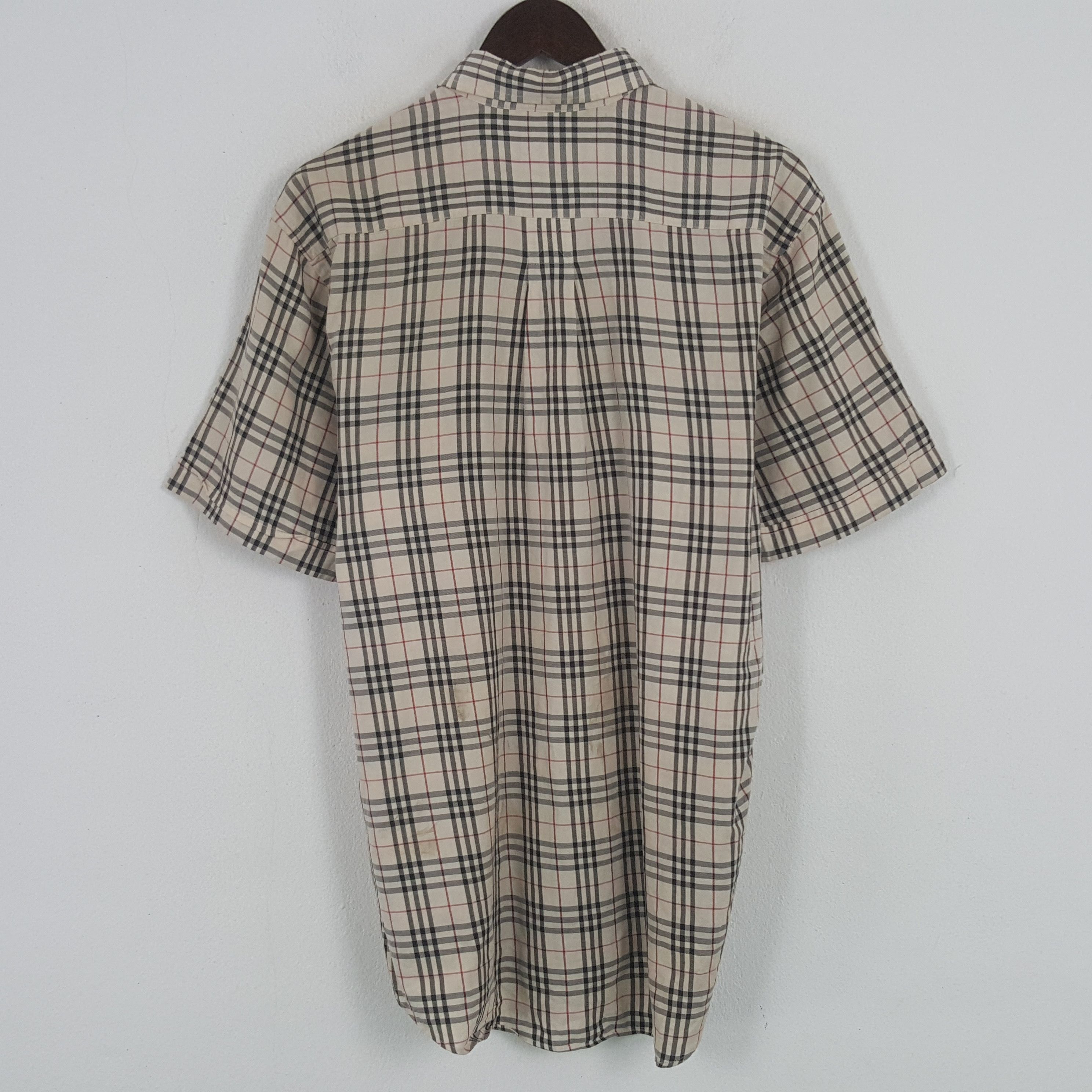 Burberry × Vintage Vintage Burberry London Nova Check Button Up Shirt Size US L / EU 52-54 / 3 - 3 Thumbnail
