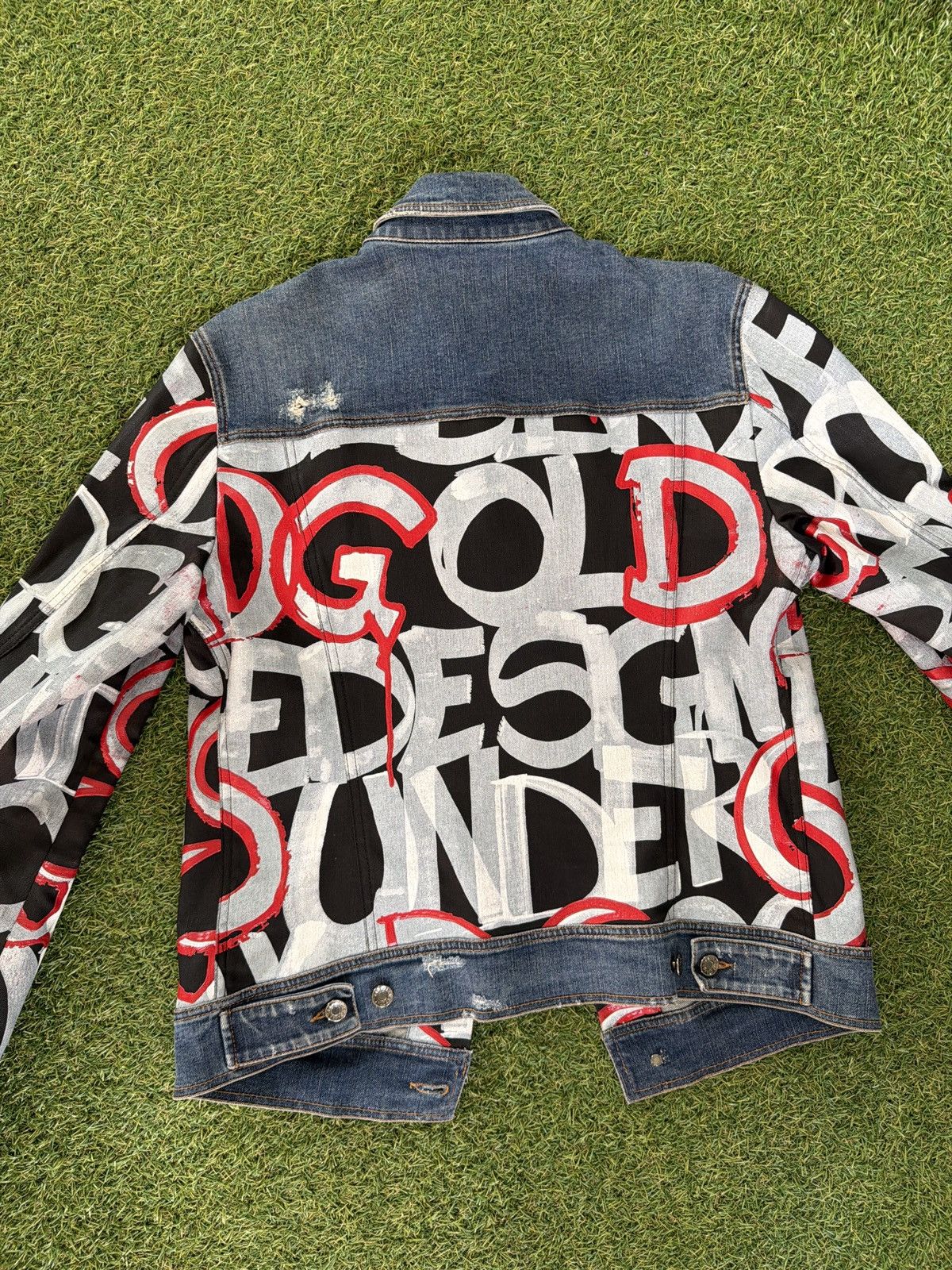 Dolce & Gabbana Dolce & Gabbana denim jacket graffiti Size US M / EU 48-50 / 2 - 2 Thumbnail