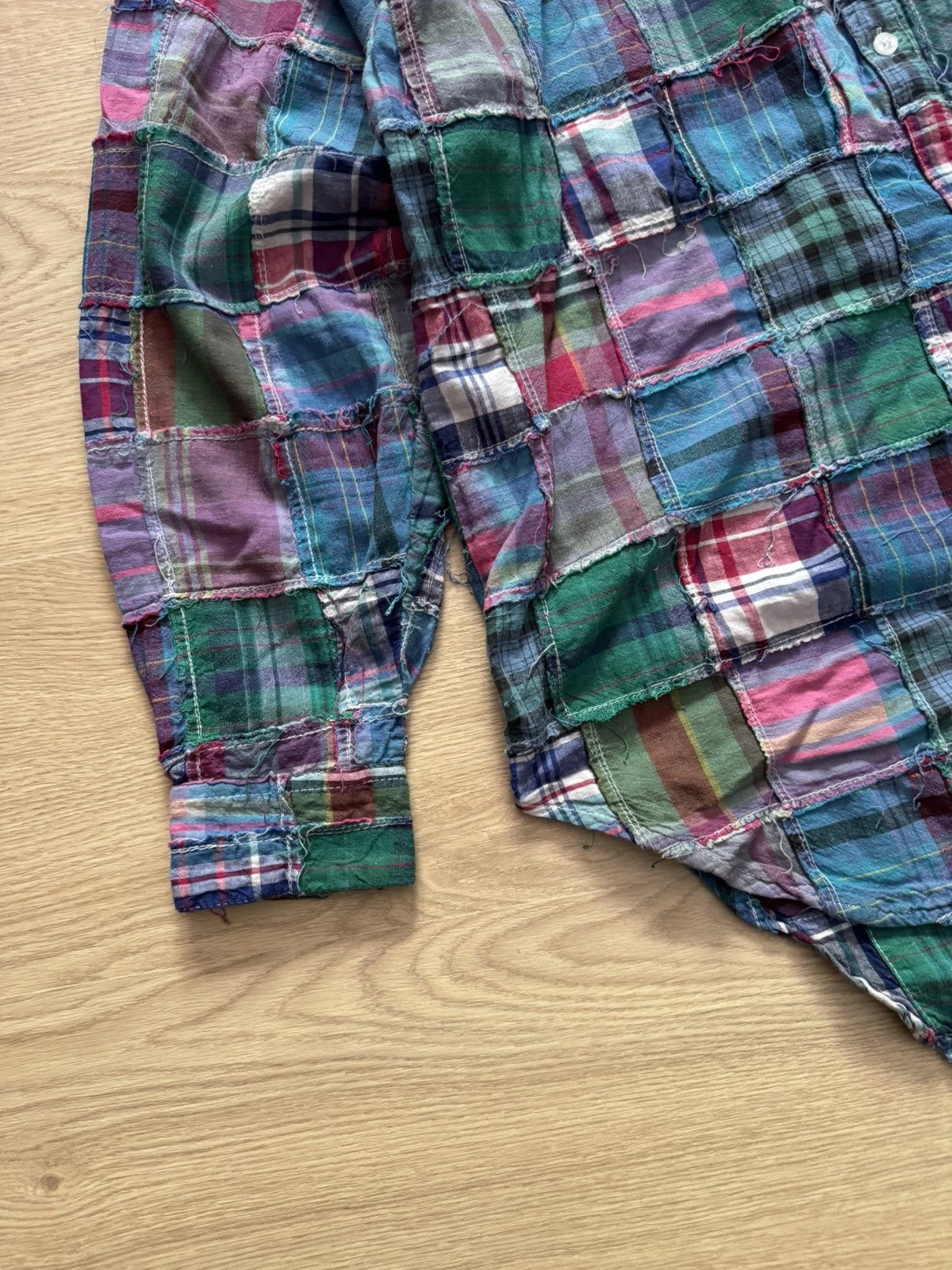 Vintage Vintage 90’s y2k Patchwork Handmade Japanese Rare Shirt Size US XL / EU 56 / 4 - 3 Thumbnail