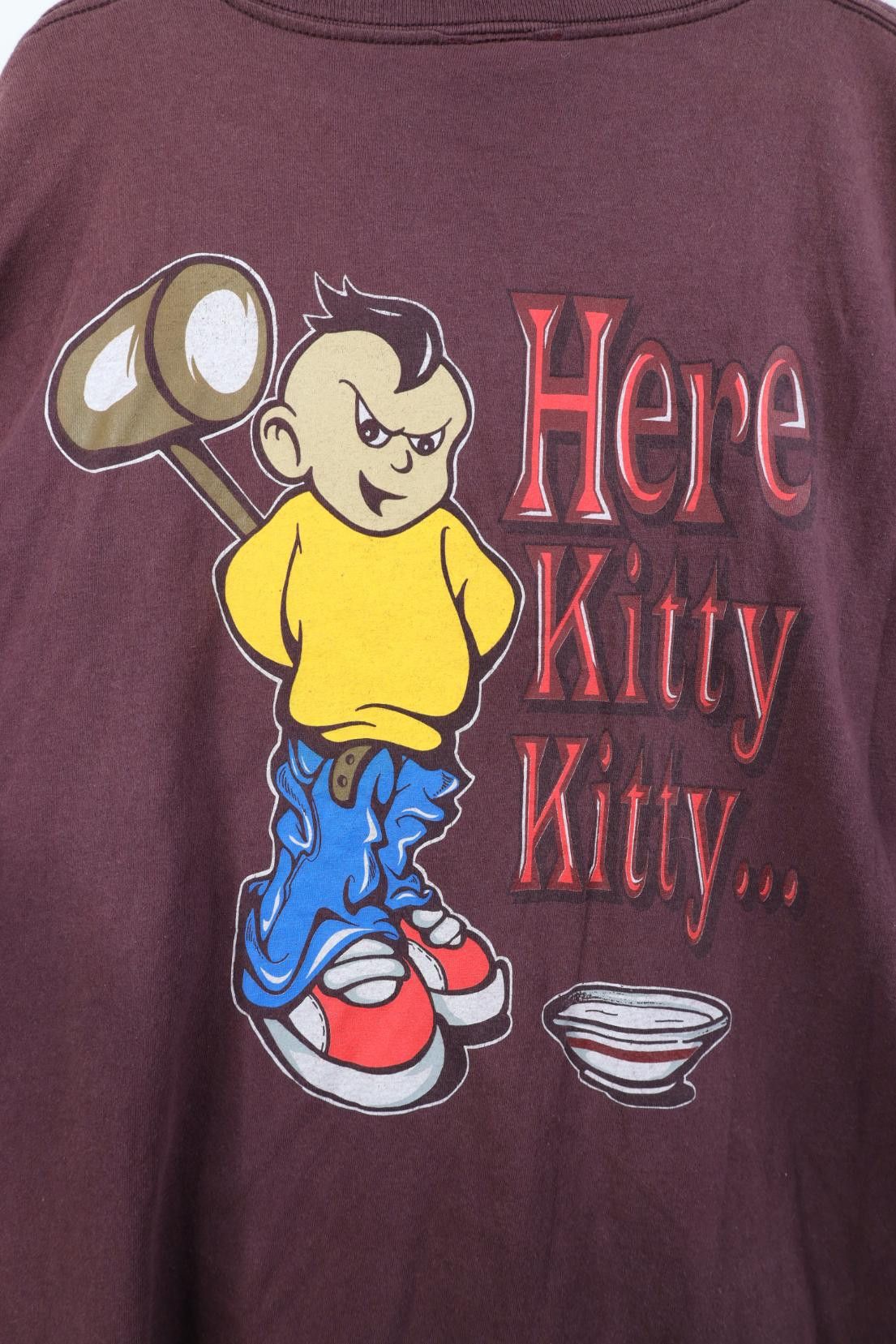 Vintage Vintage 90s Menace Skateboards Here Kitty Kitty T-Shirt USA Size US XL / EU 56 / 4 - 14 Thumbnail