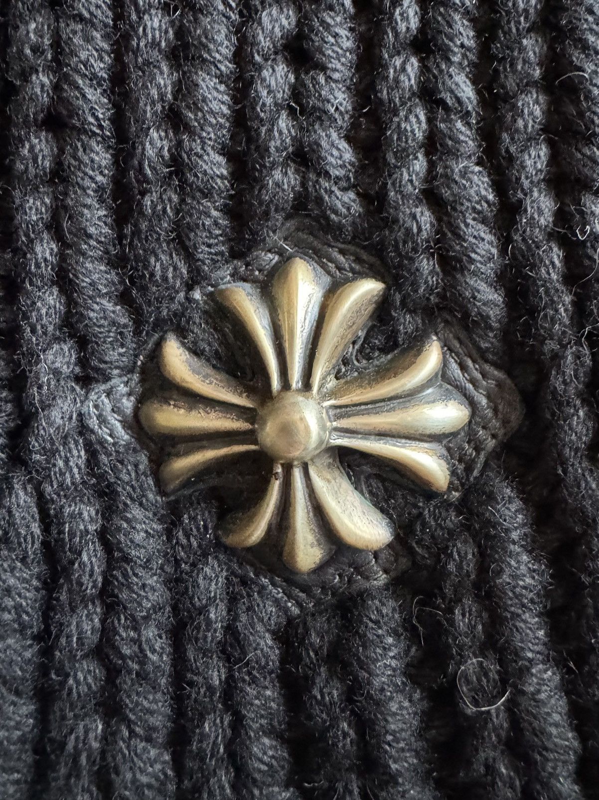 Chrome Hearts CHROME HEARTS black cashmere scarf Size ONE SIZE - 3 Thumbnail