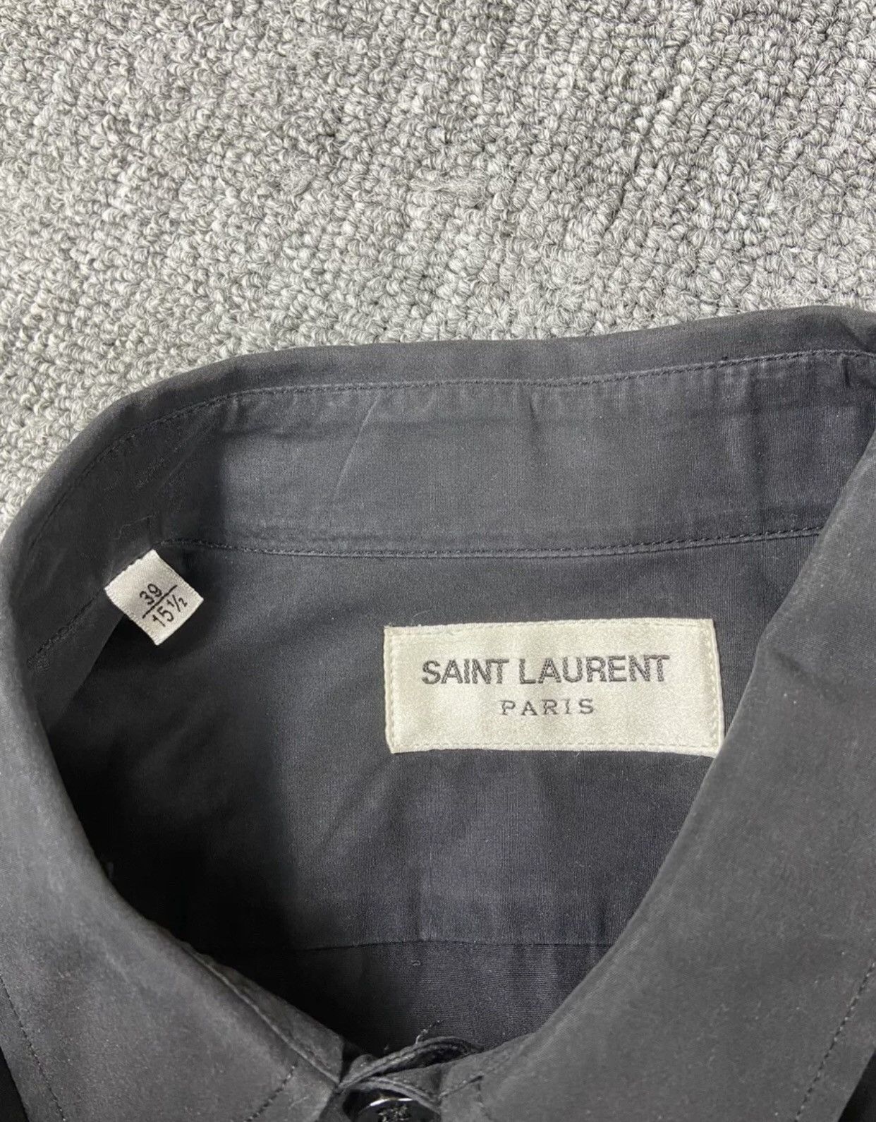 Saint Laurent Paris × Yves Saint Laurent Saint Laurent slp15fw spine placket shirt 2409-Nextarrow Size US M / EU 48-50 / 2 - 3 Thumbnail