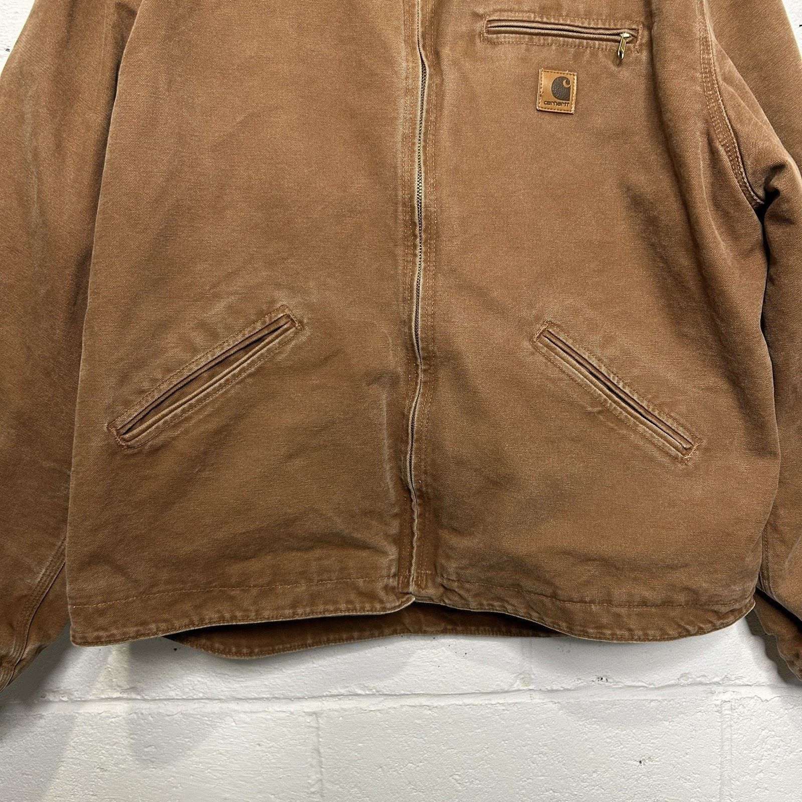 Carhartt Y2K Carhartt Sherpa-Lined Hooded Detroit Jacket “Brown” J141 Size US XL / EU 56 / 4 - 4 Thumbnail